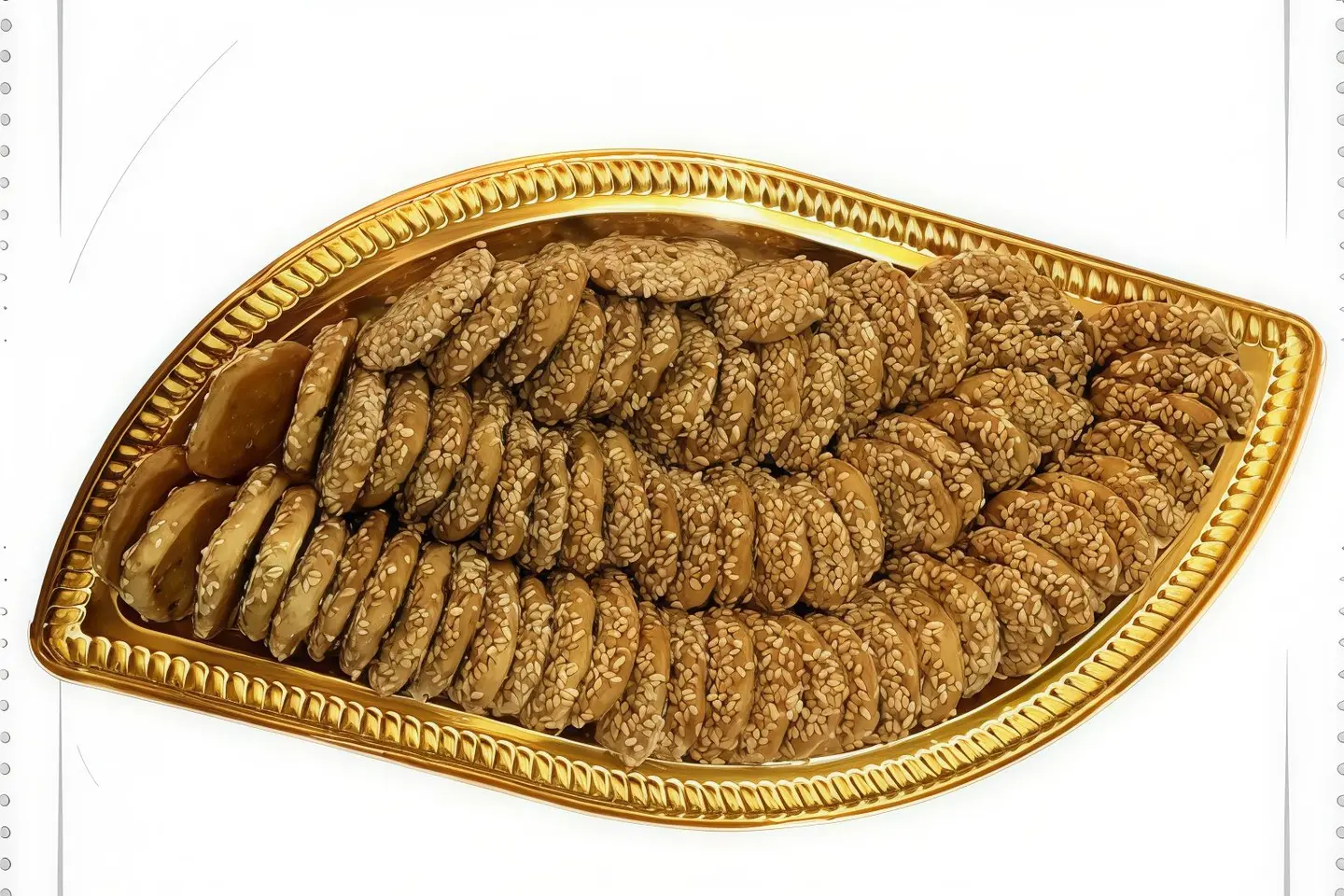 برازق بالسمسم وقطع الفستق