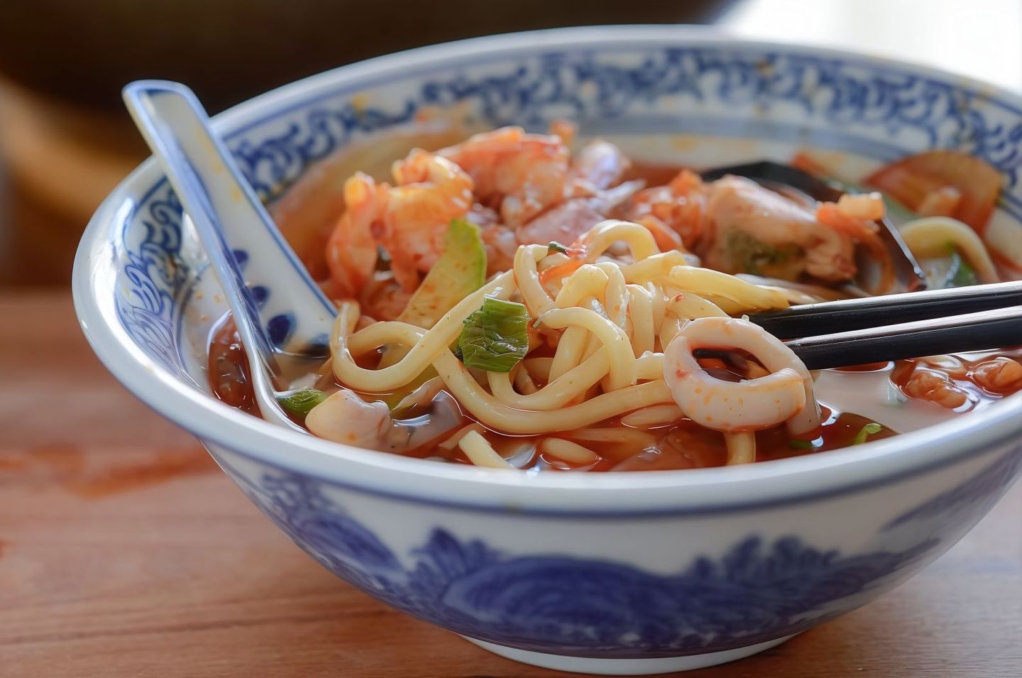 Seafood Noodles Soup