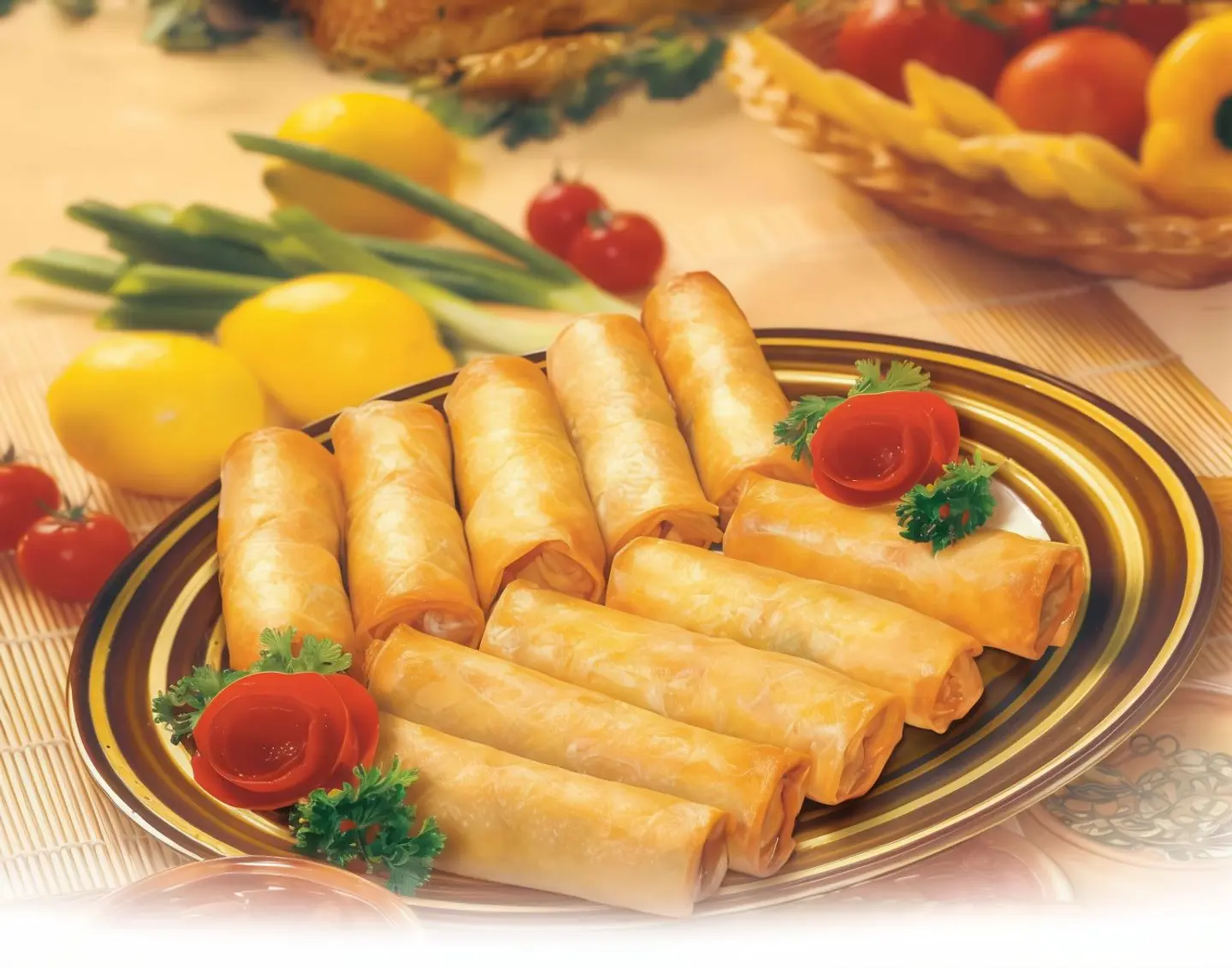 الأسبرينق رول بالدجاج