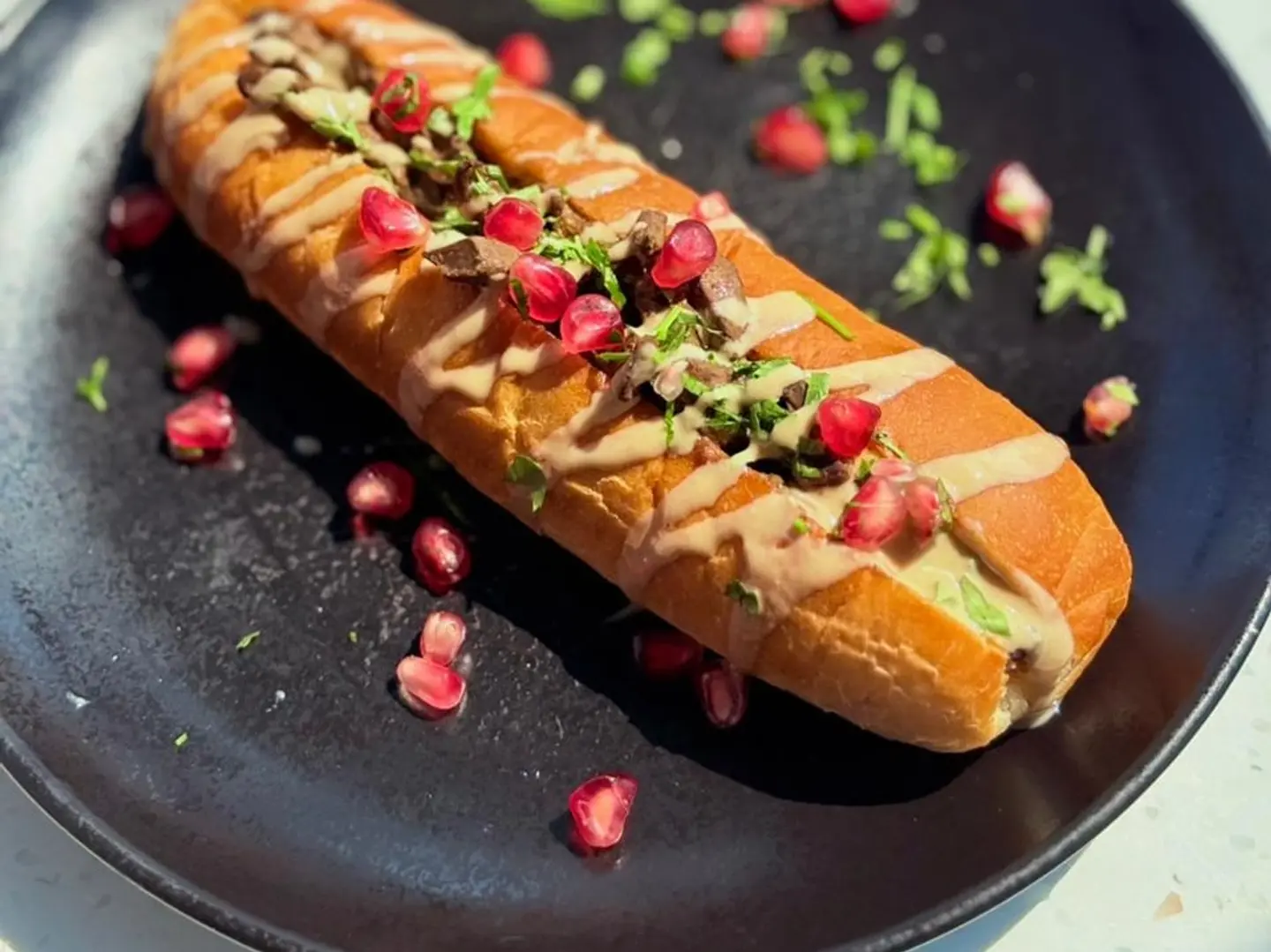 Hummus And Liver Sandwich