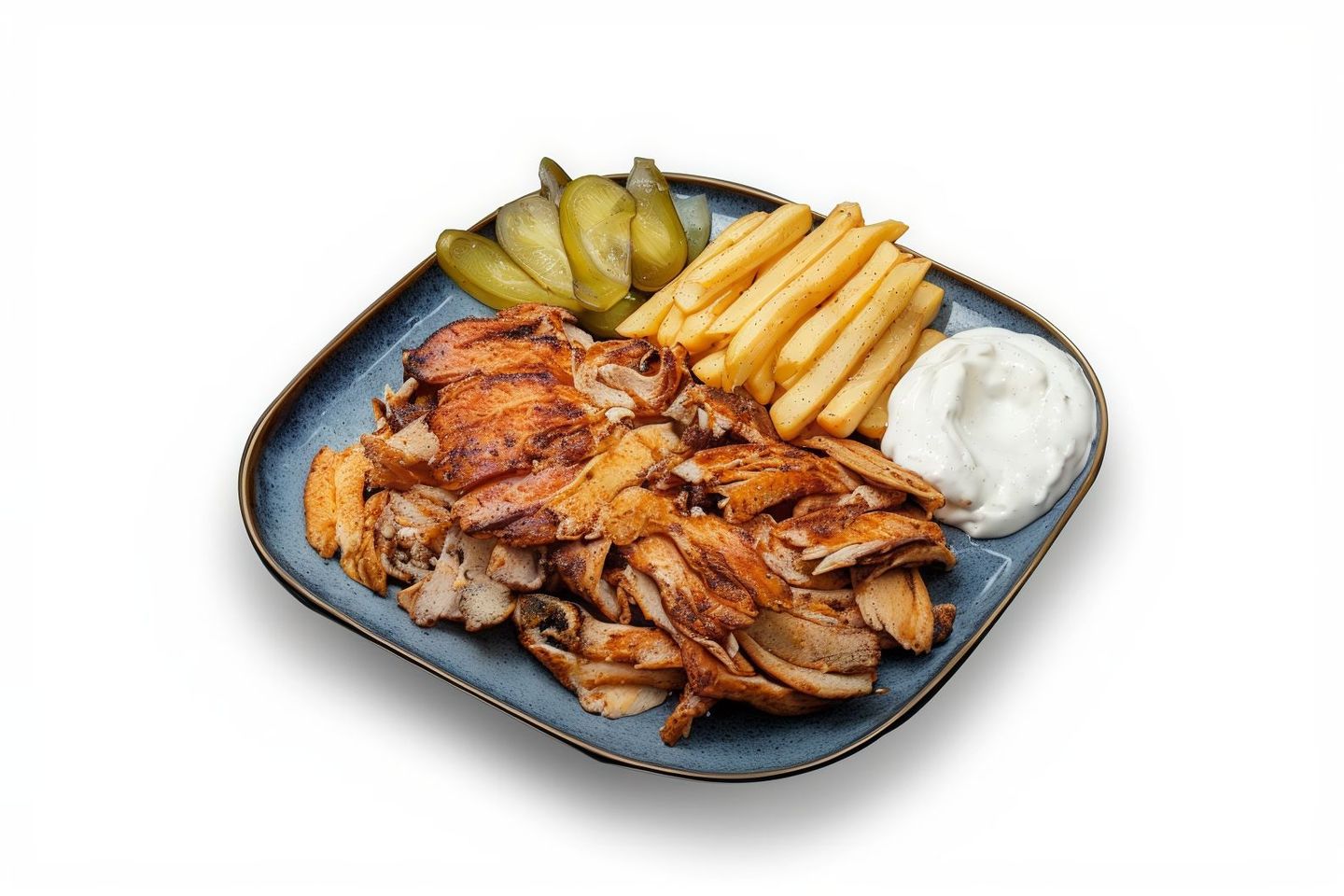 Shawarma Plate On Charcoal Pieces - Medium