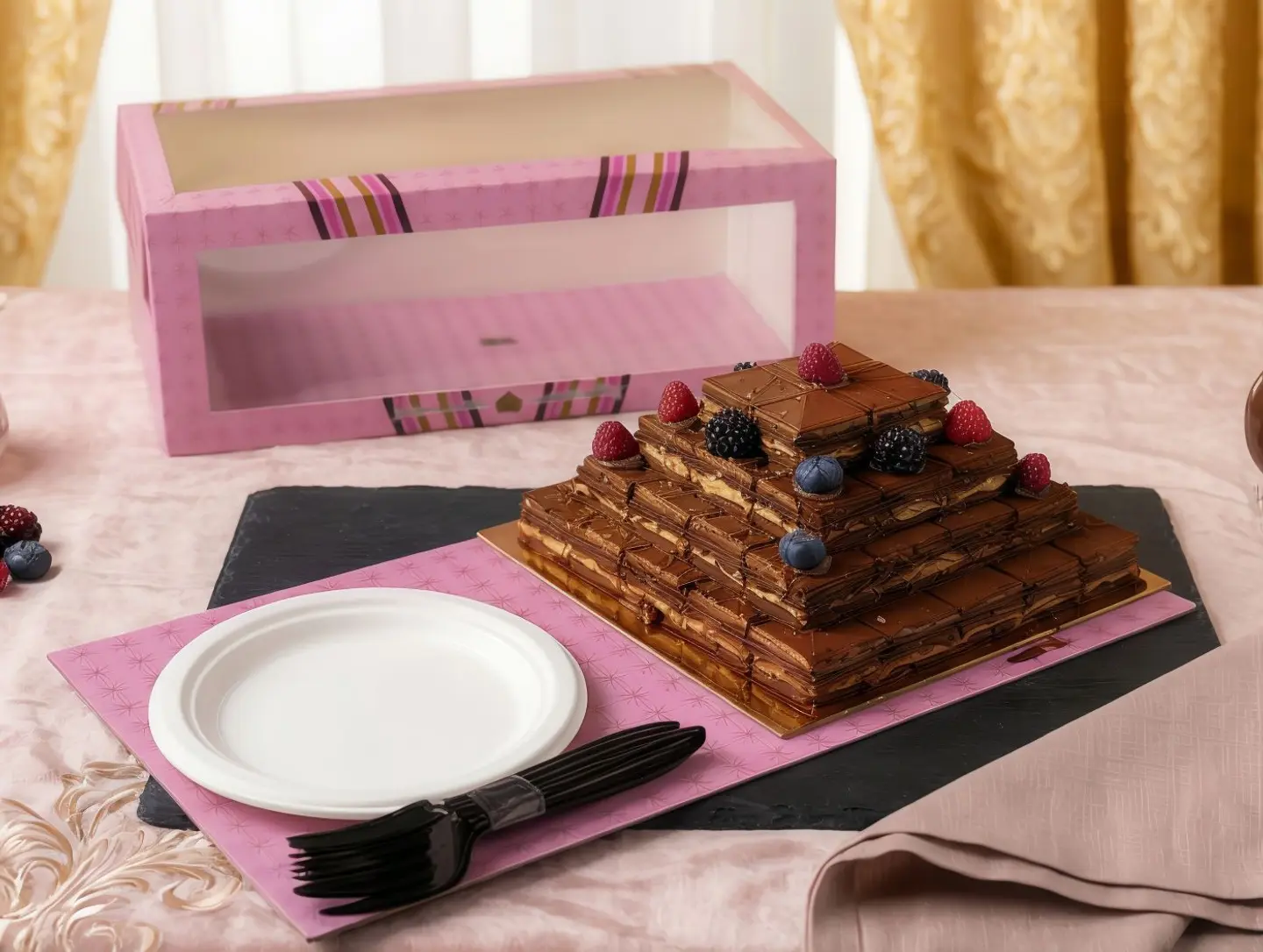 Cake Mille Feuille Pyramid Chocolate