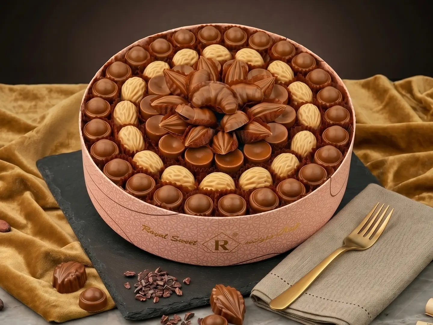 Large Round Chocolate Box