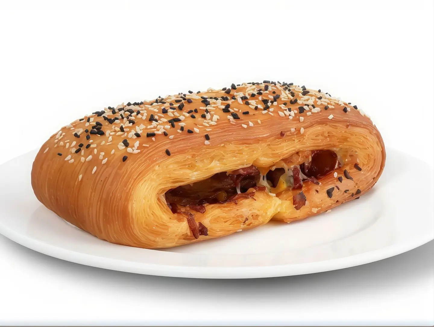 بيكون وجبنة سويسية مخبوز