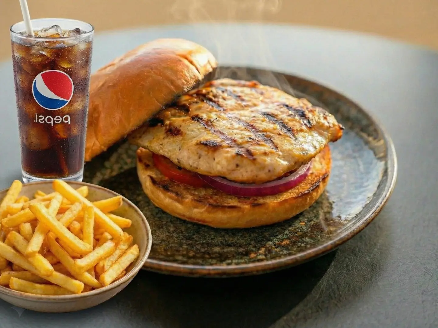 وجبه برجر دجاج كرسبي