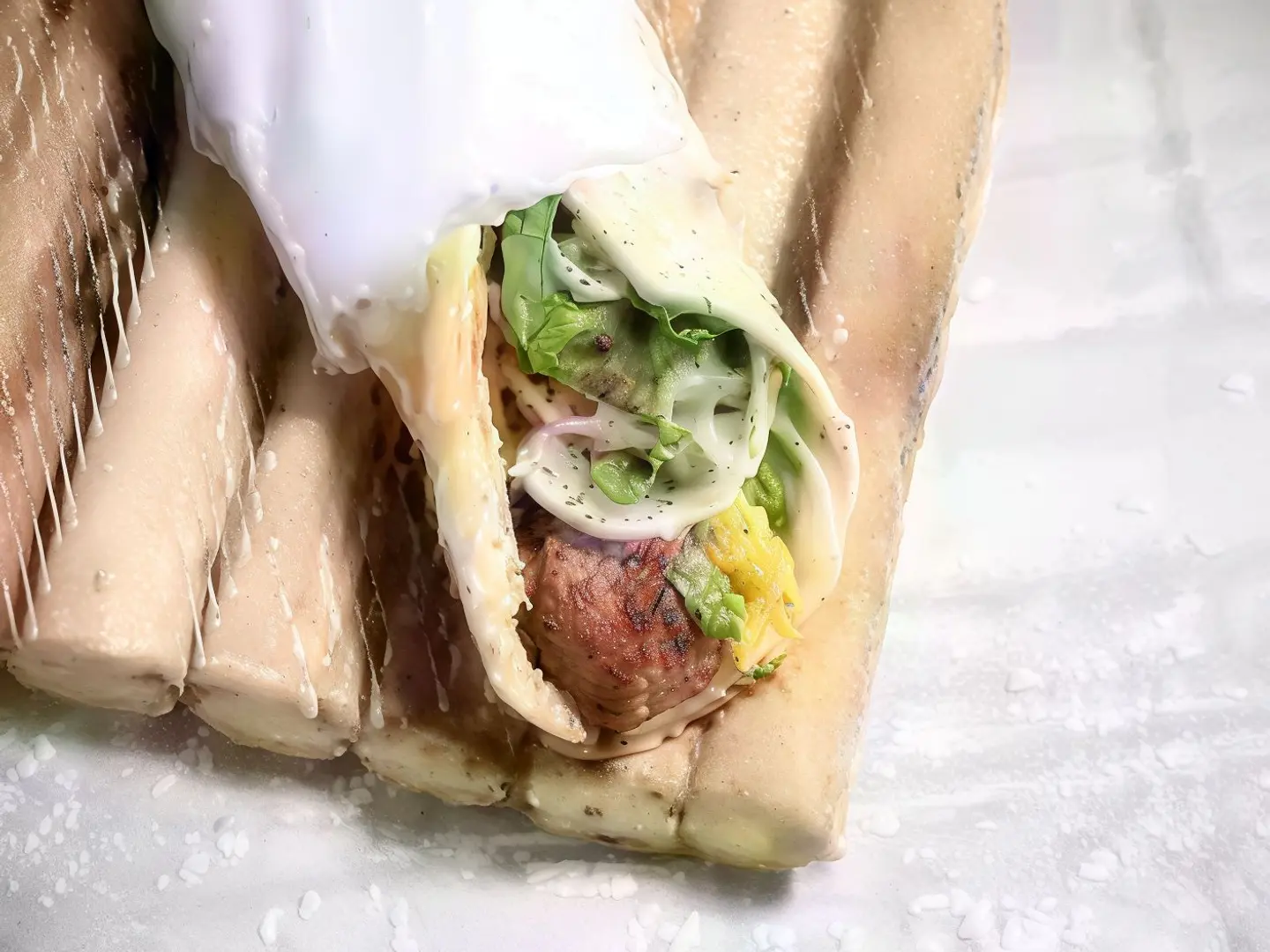 Meat Kebab Sandwich - "Small Meat Kebab Sandwich