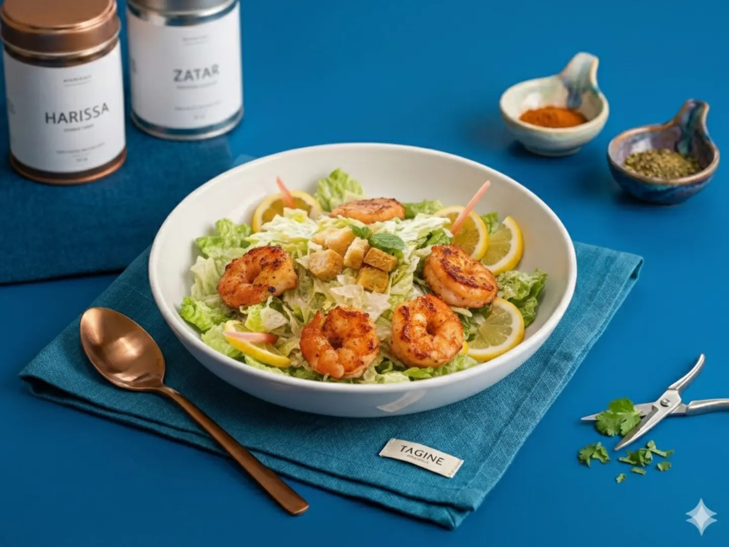 سلطة سيزر بالجمبري