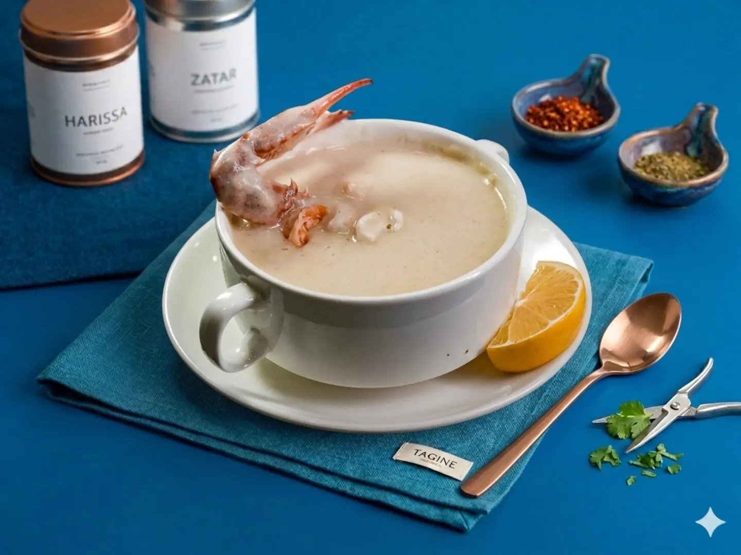 شوربة بحريات بالكريمة