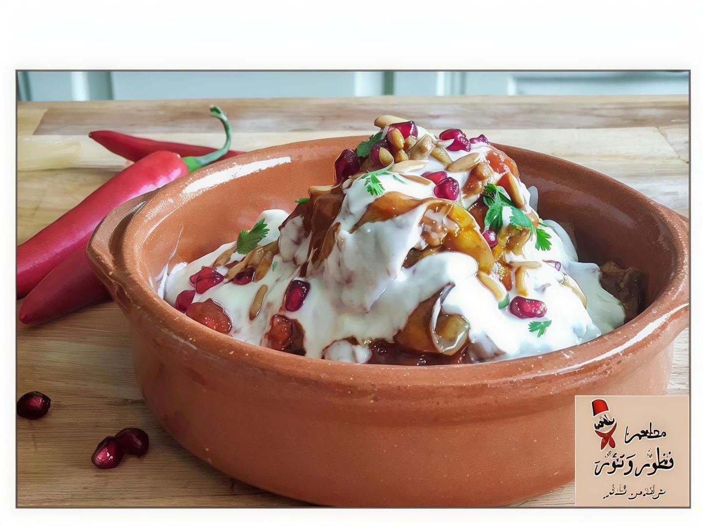 Eggplant Fatteh With Pomegranate Molasses