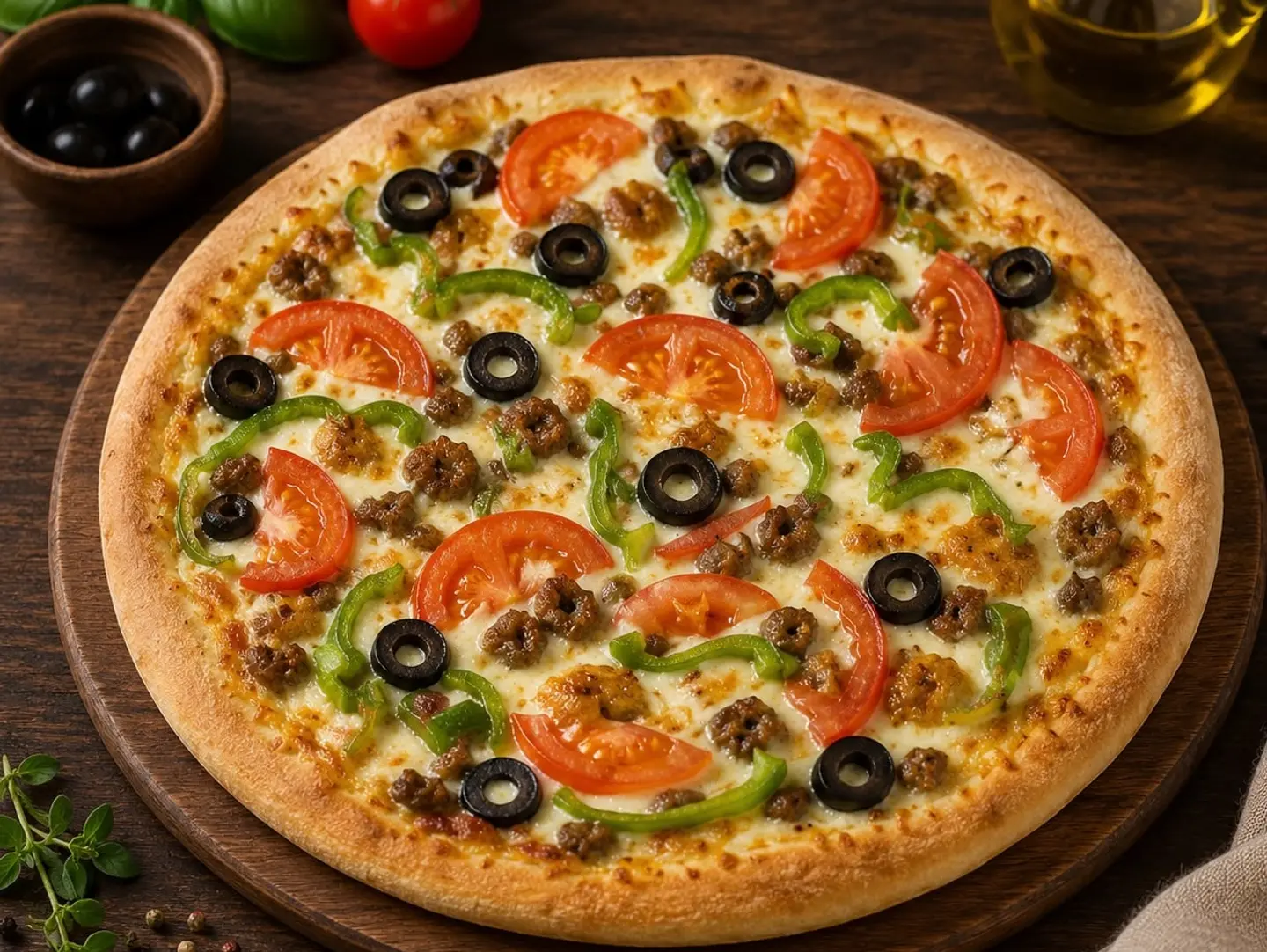 Beef With Vegetable Pizza - Small