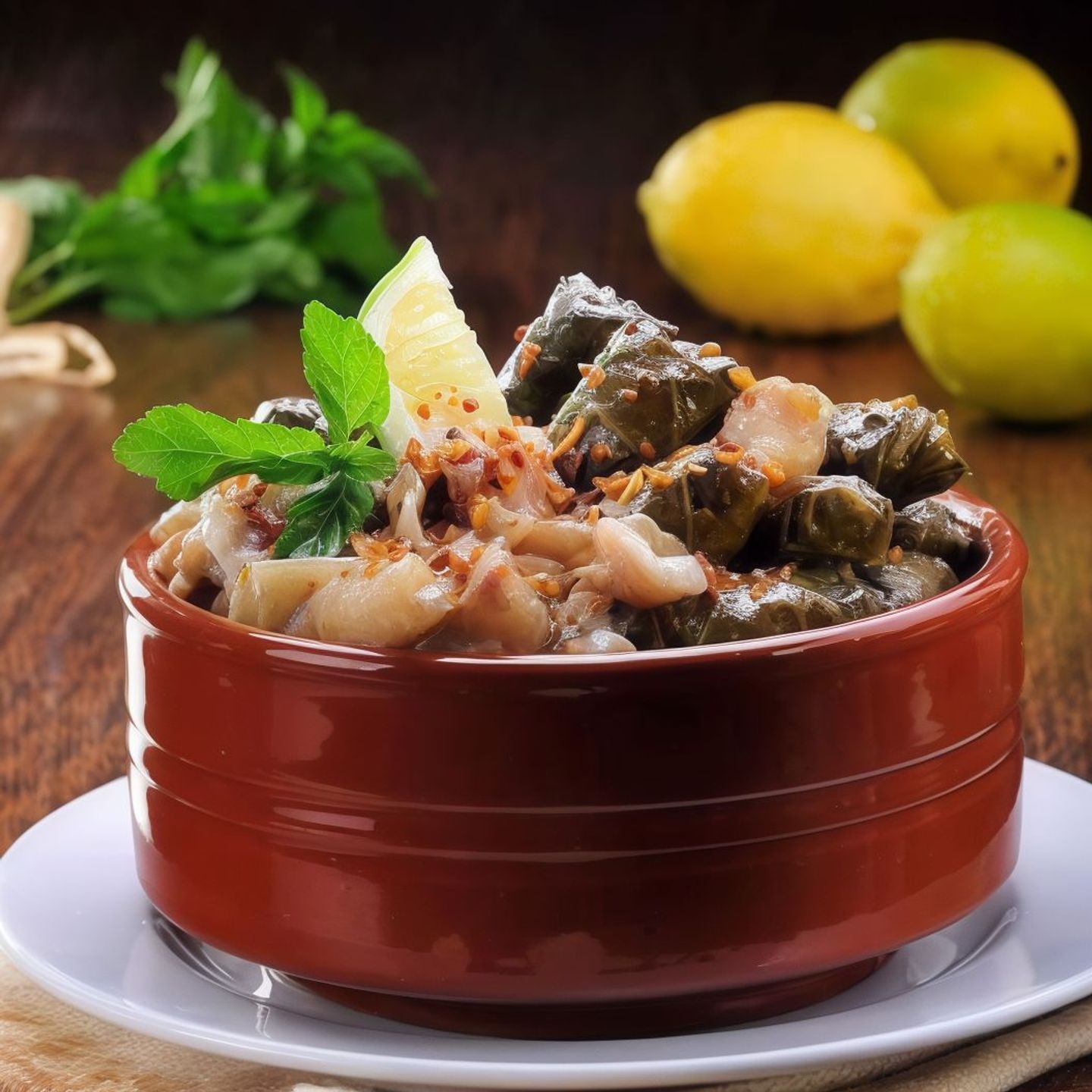 Grape Leaves Tagine With Kawarie