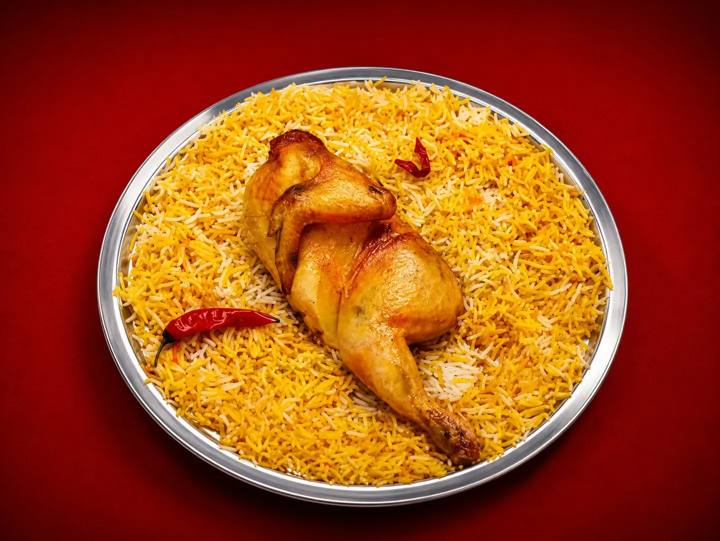 نصف دجاج حبة مندي