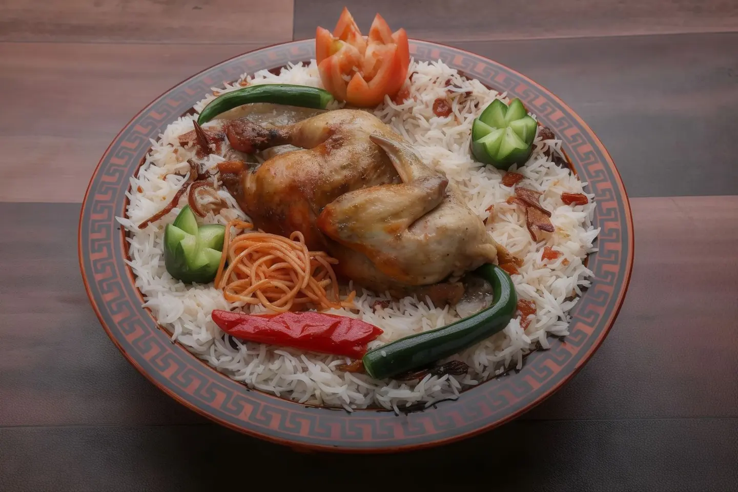 نصف دجاج حبة مندي