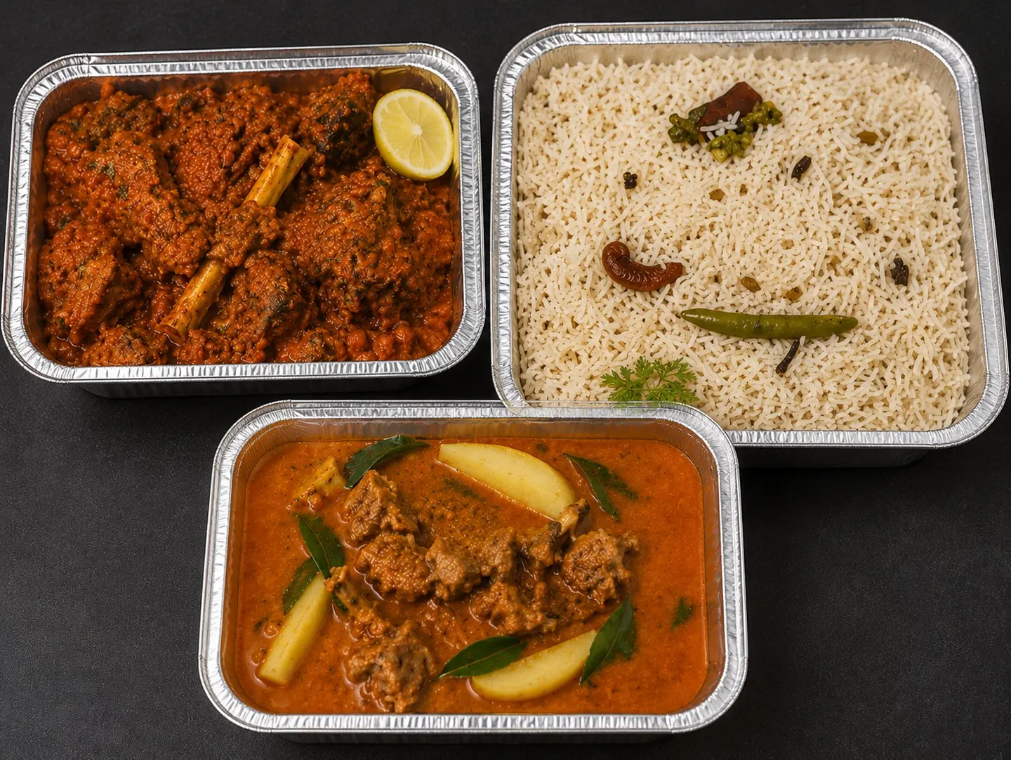 Dum Ka Mutton (Mutton Masala) Todays Special Combo With Bagara Rice Or White Dalcha Single Serving