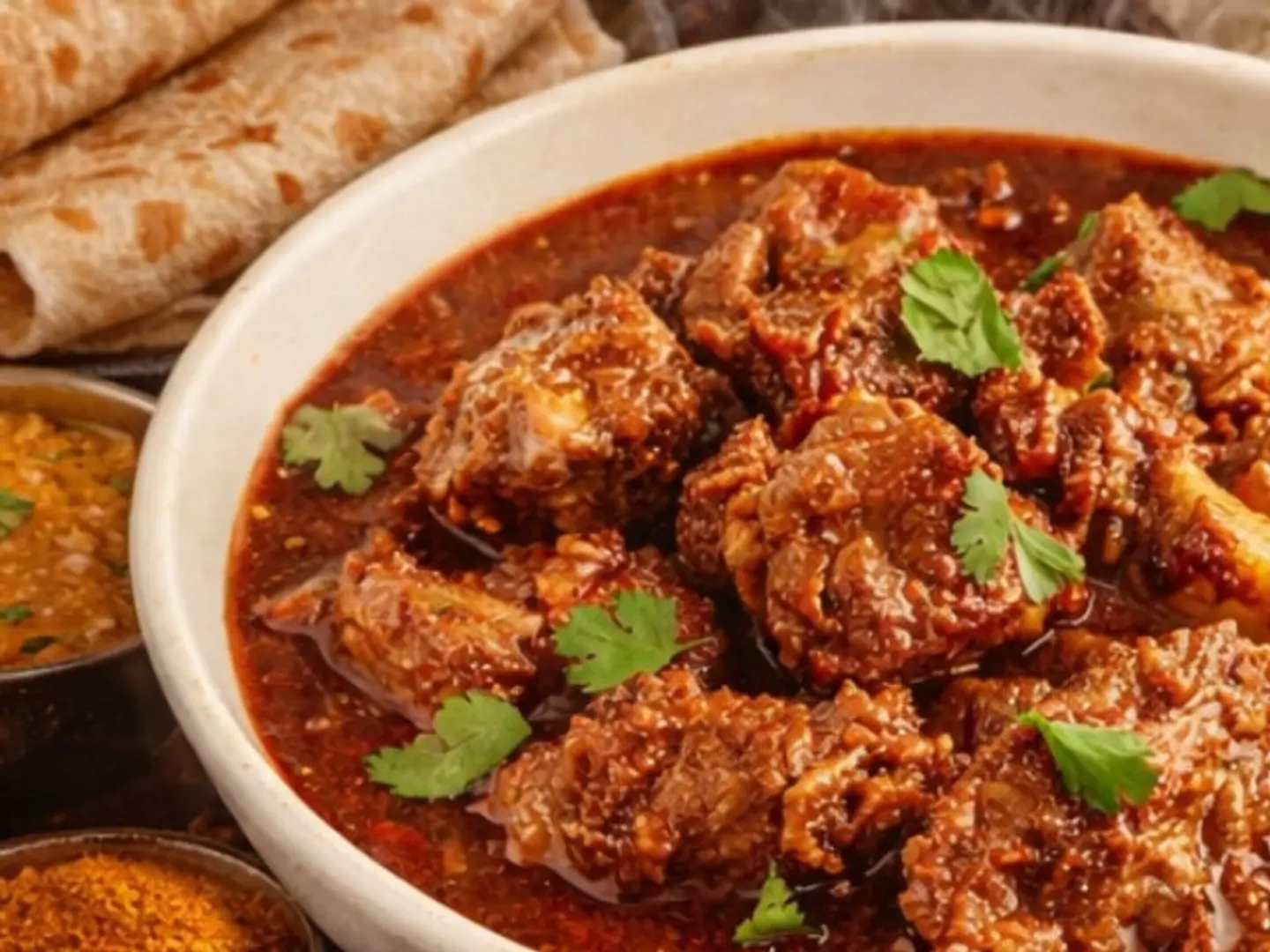 Hyderabadi Mutton Masala Combo (3 Rumali Roti + Dal)