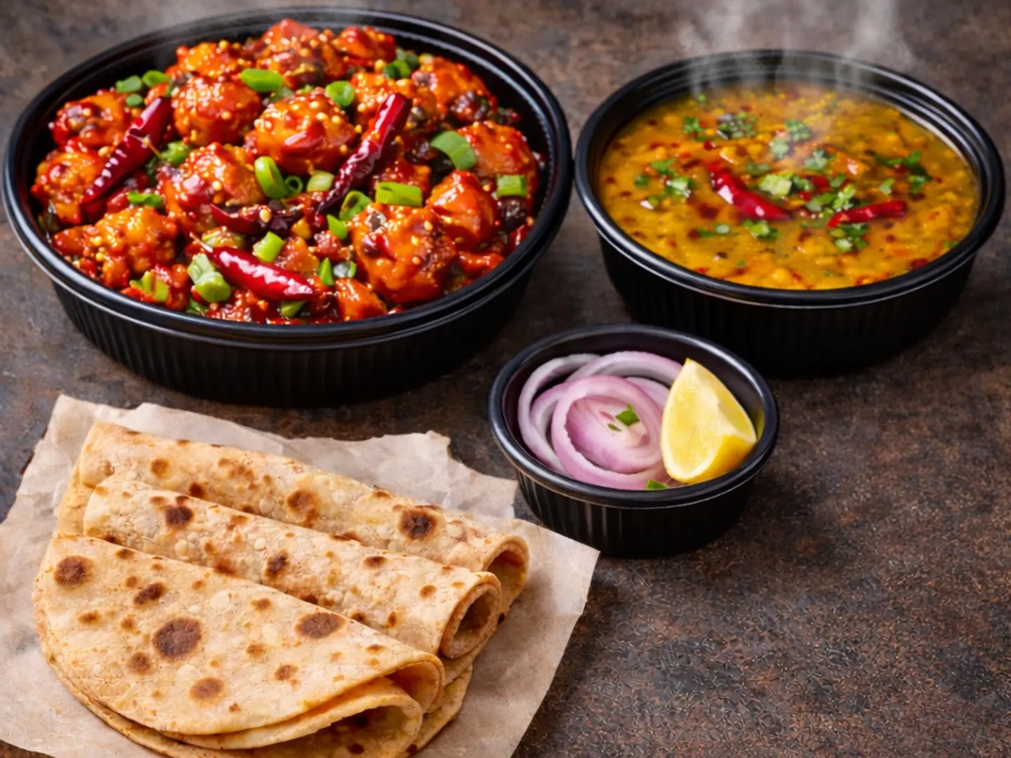 Dragon Fish Royal Meal 3 Chapati And Dal