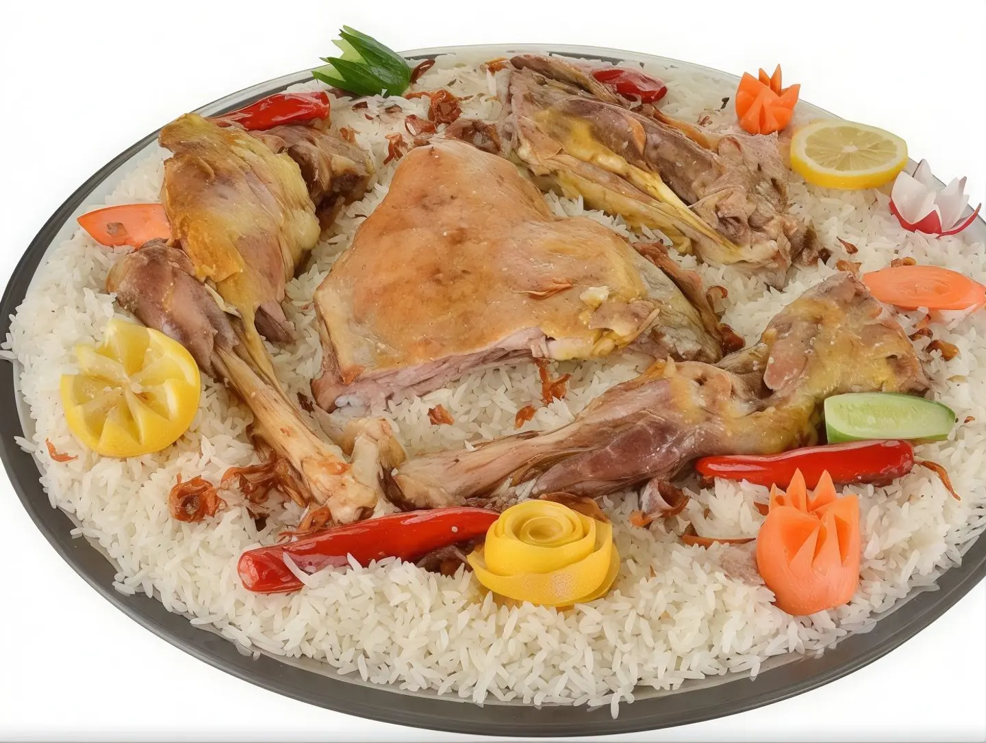 Traditional Mandi Goat With Popular Rice
