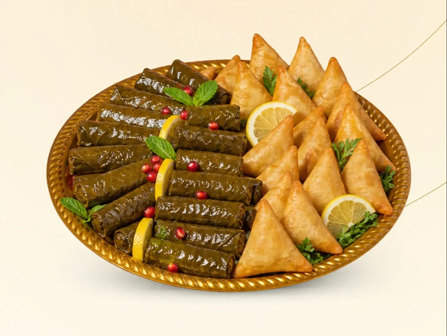 Samosas And Grape Leaves - Small