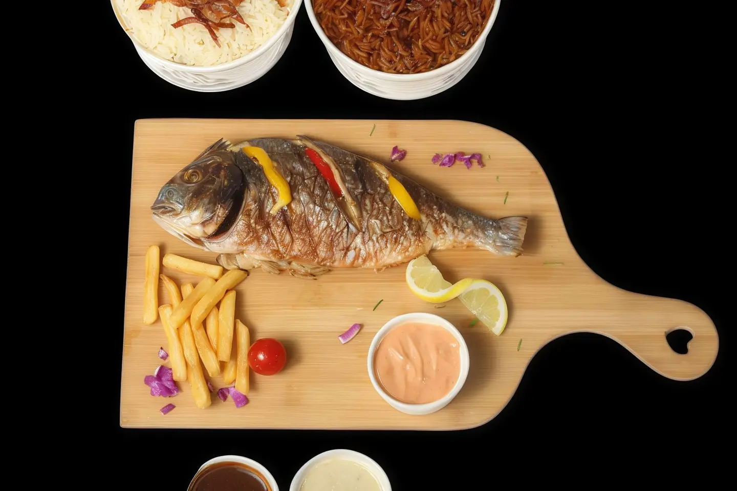 وجبة سمك ديراك مقلي