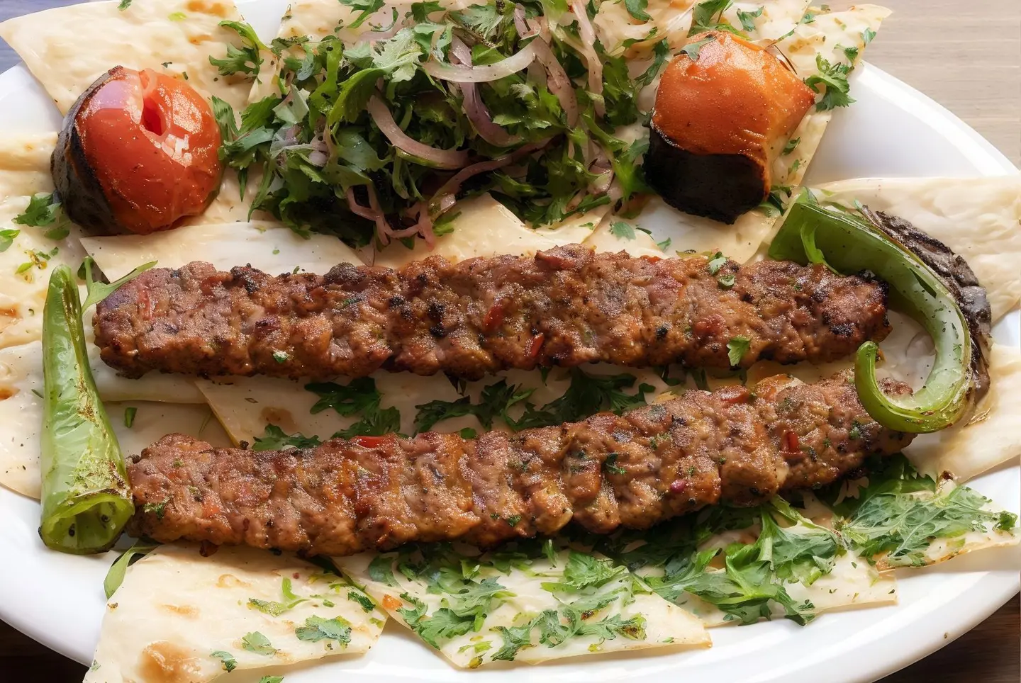 Meat Kebab - With Rice