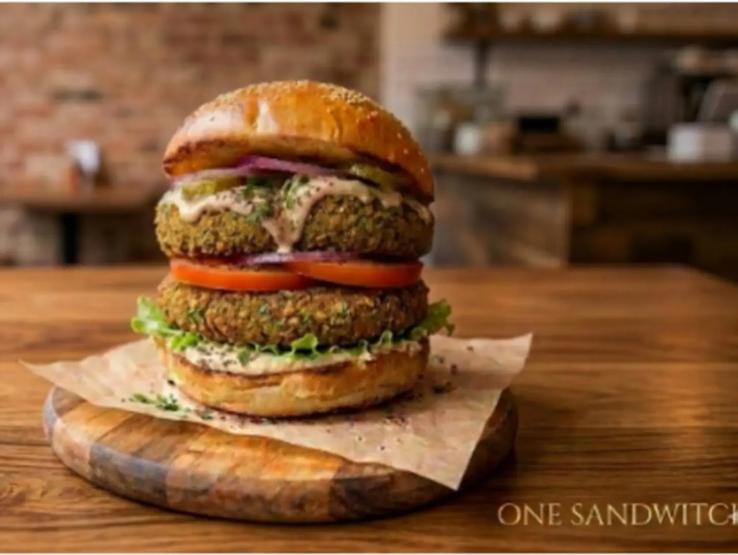Double Falafel Burger