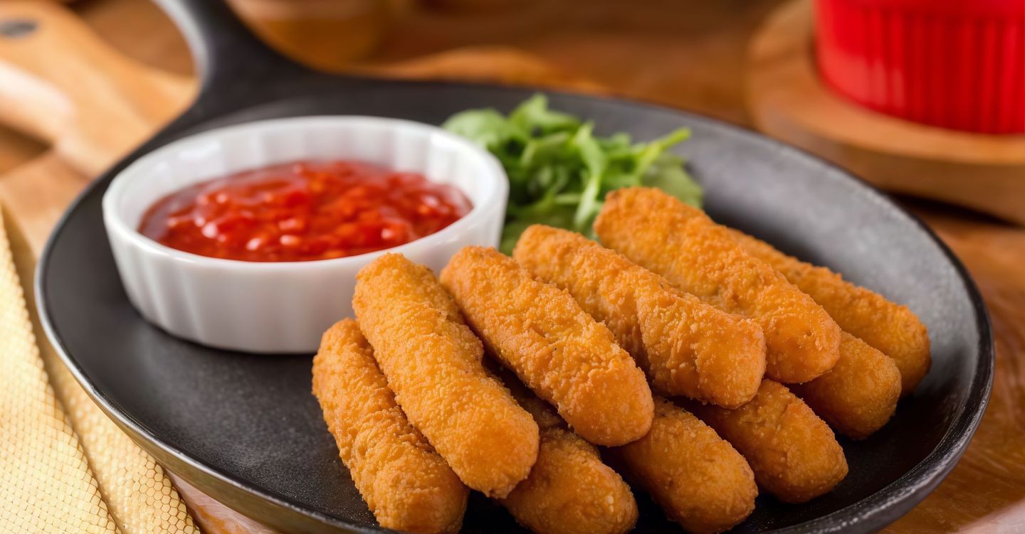 اصابع دجاج بالجبنة