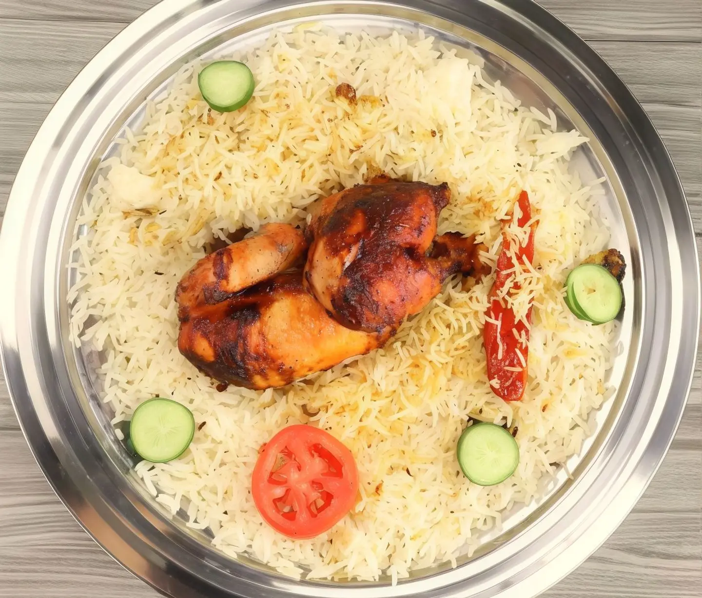 Half Grilled Chicken With Rice Bishawur
