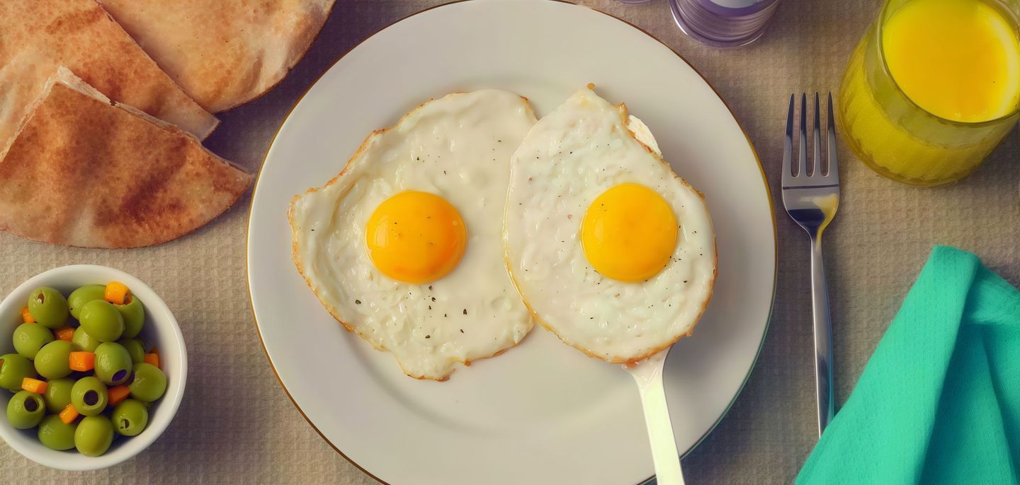 بيض عيون بالجبن