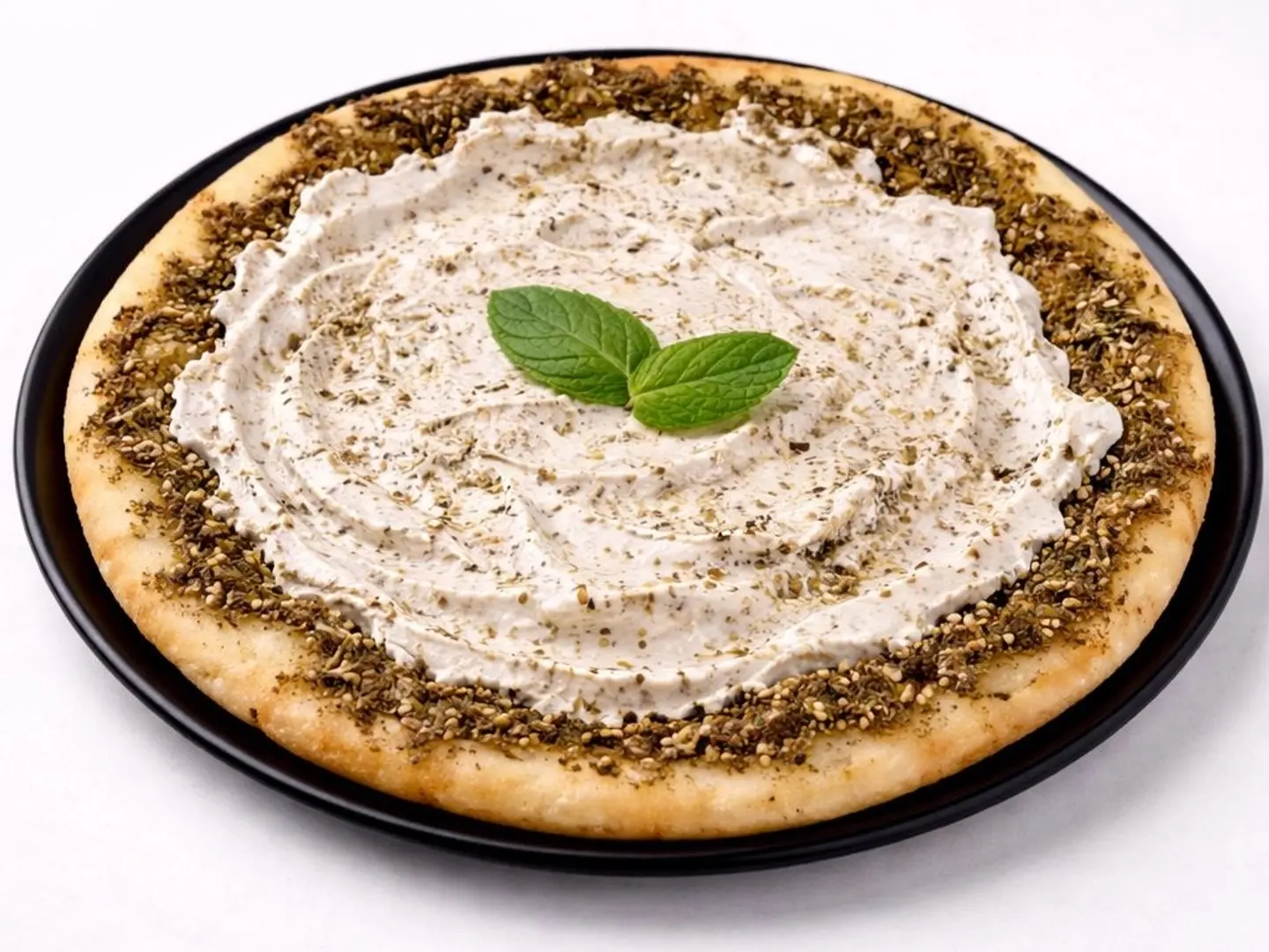 Za'atar And Labneh Manqousha