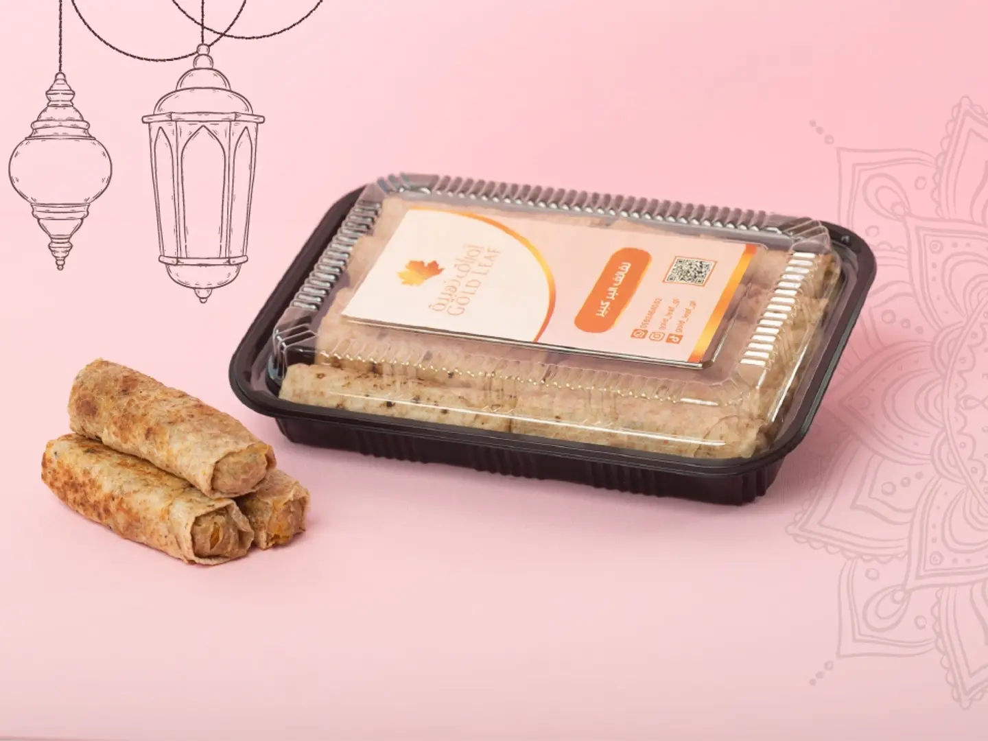 رول البر بالدجاج مجمد