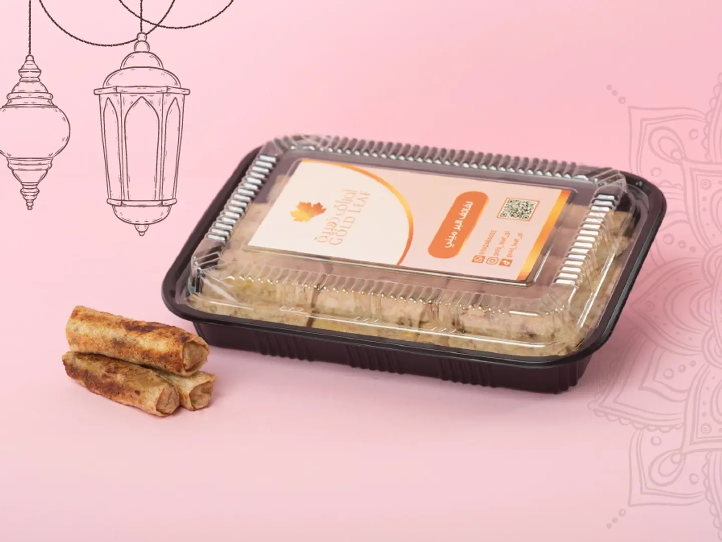 رول البر ميني بالدجاج مجمد