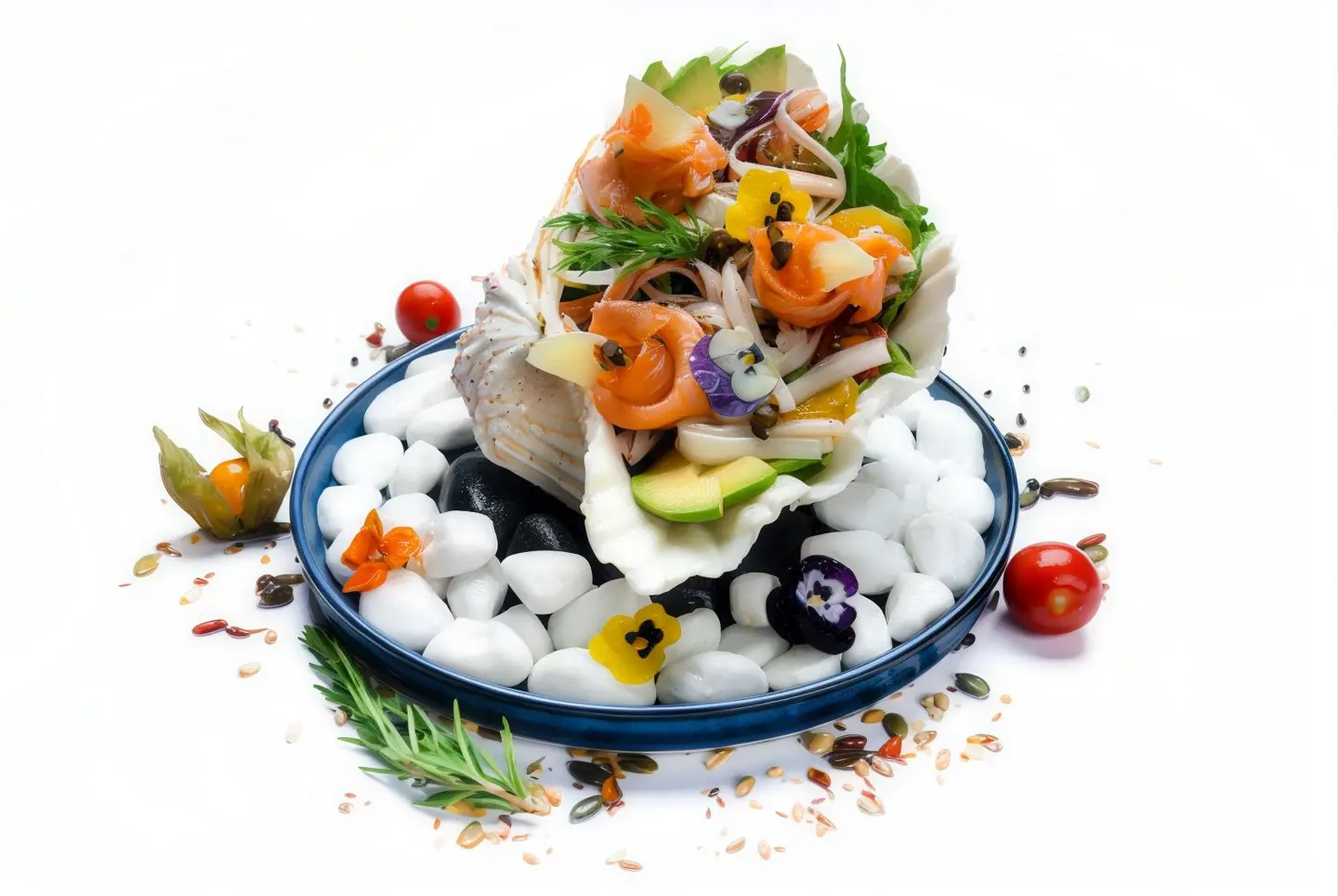 سلطة السلطعون والسلمون