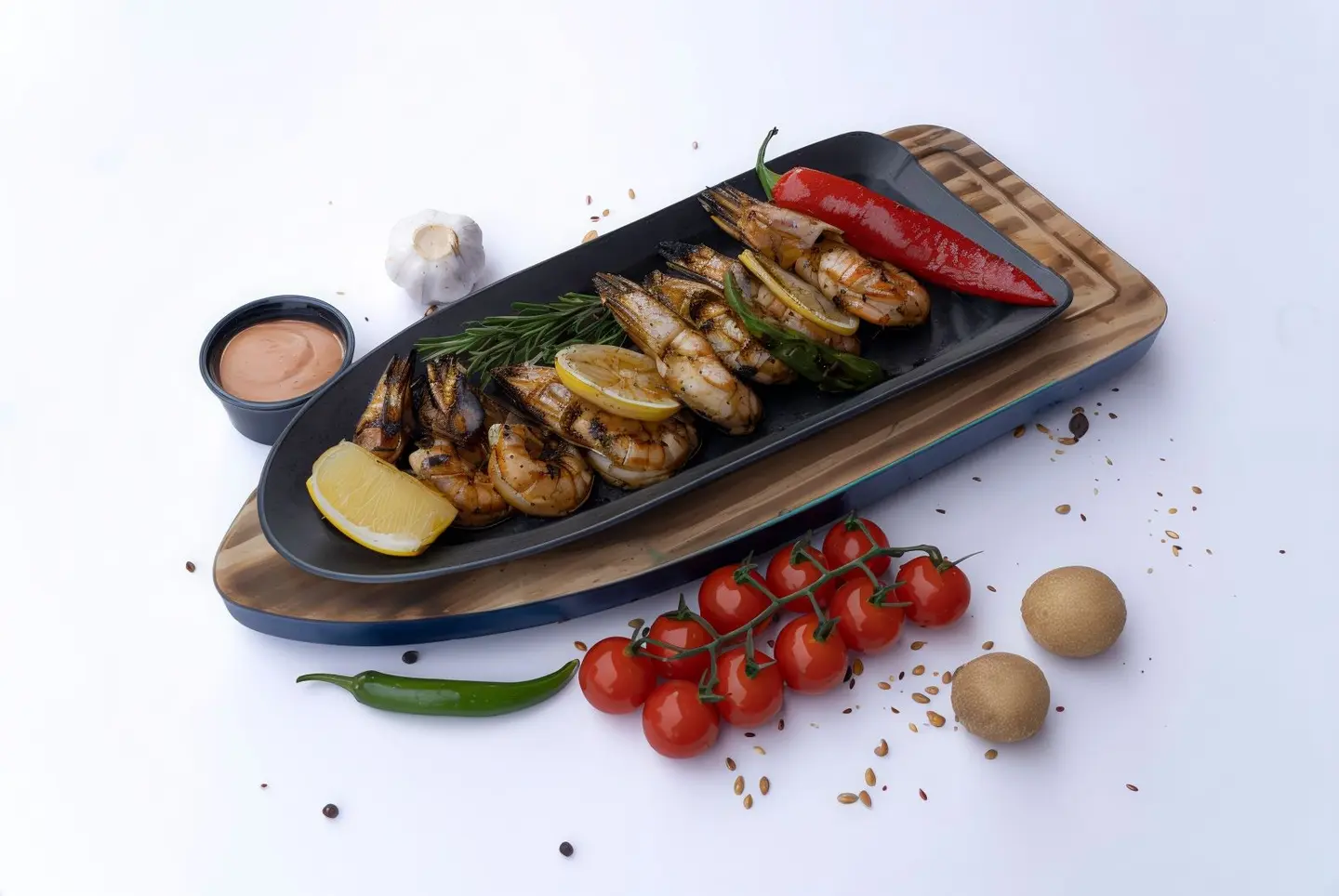 روبيان حجم كبير (0.5 كلغ) مشوي