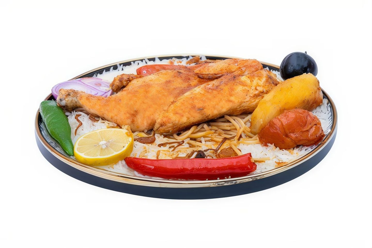 Half Chicken Madfon - Popular Rice