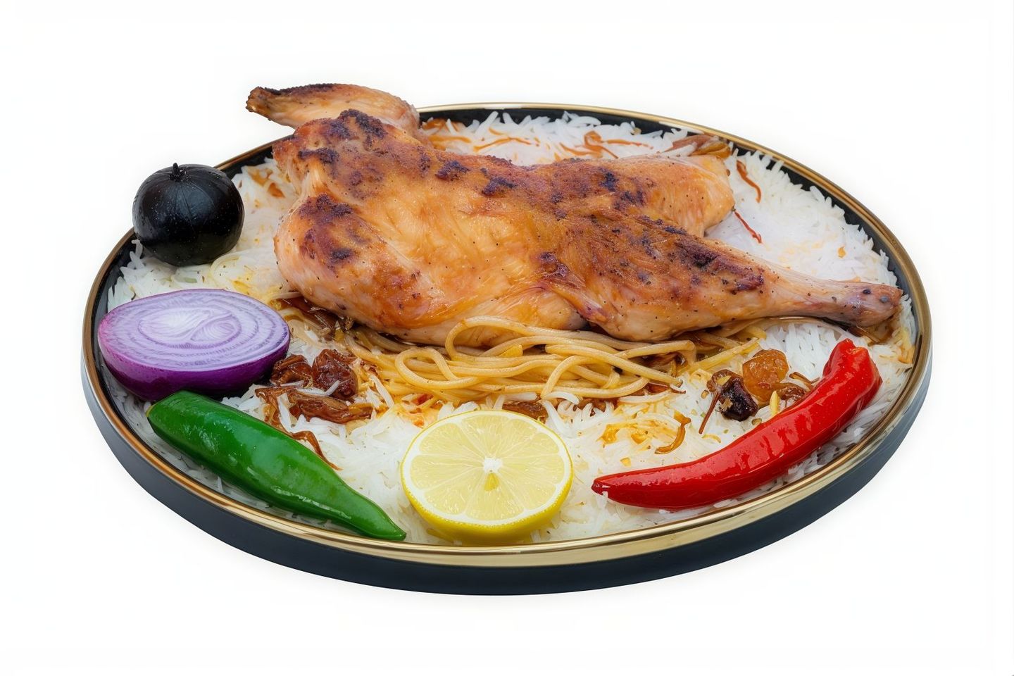 نصف دجاج مظبي - رز بشاور