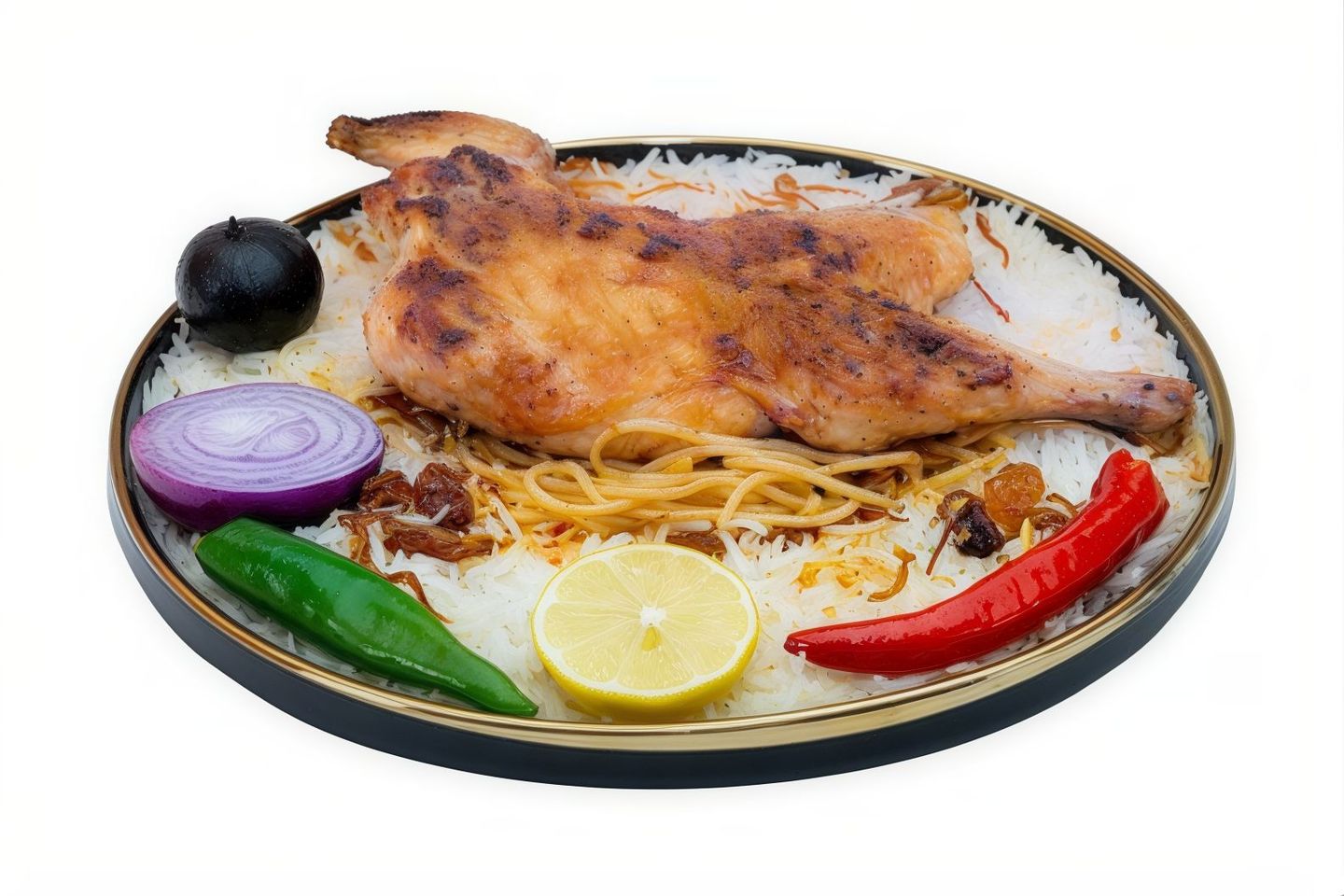 ربع دجاج مظبي - رز شعبي