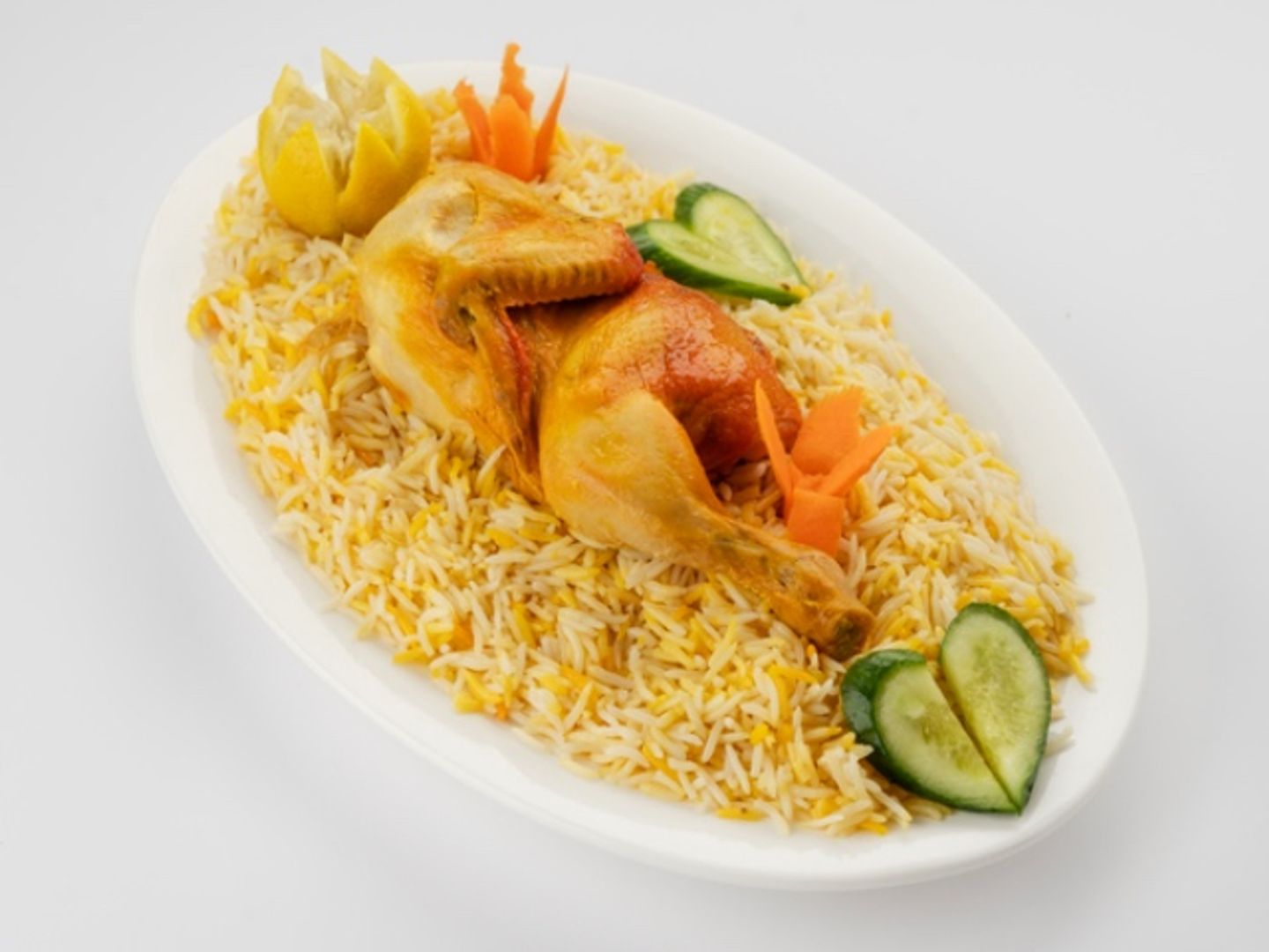نصف دجاج مندي سادة
