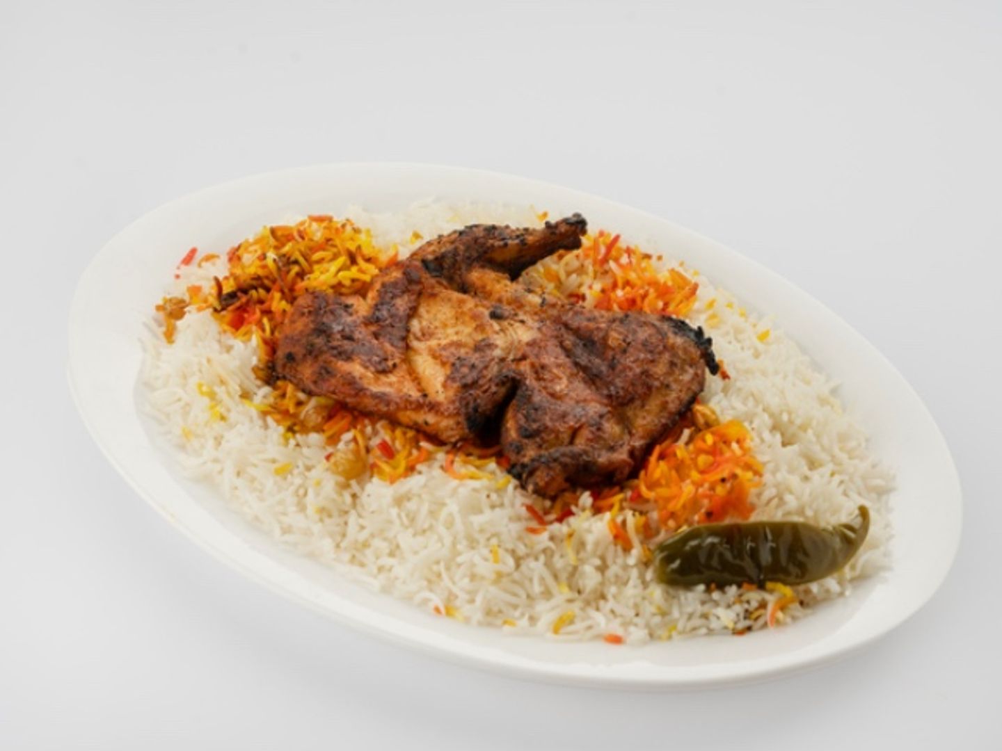 نصف دجاج مظبي سادة
