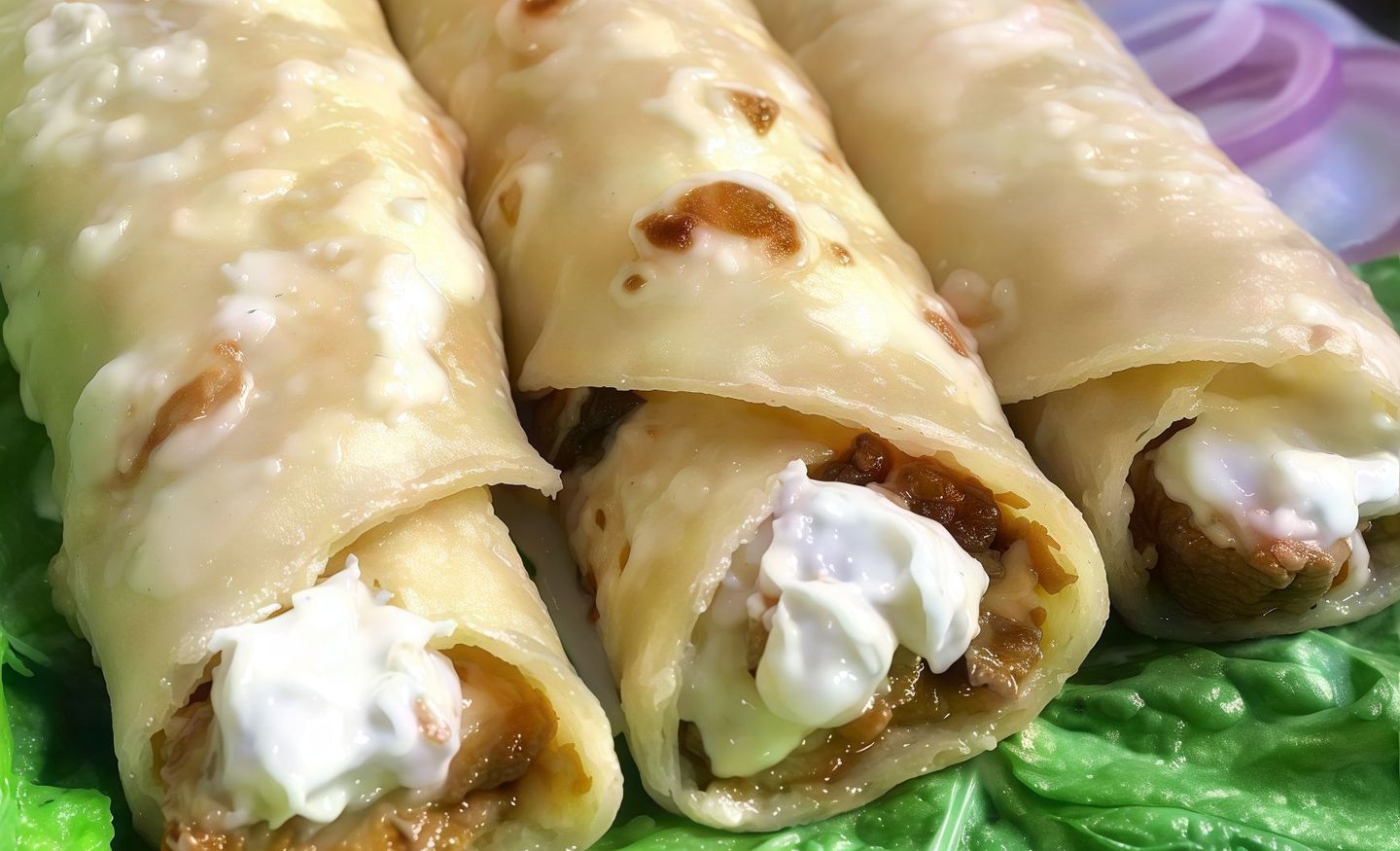 Beef Roll With Mayonnaise And Garlic