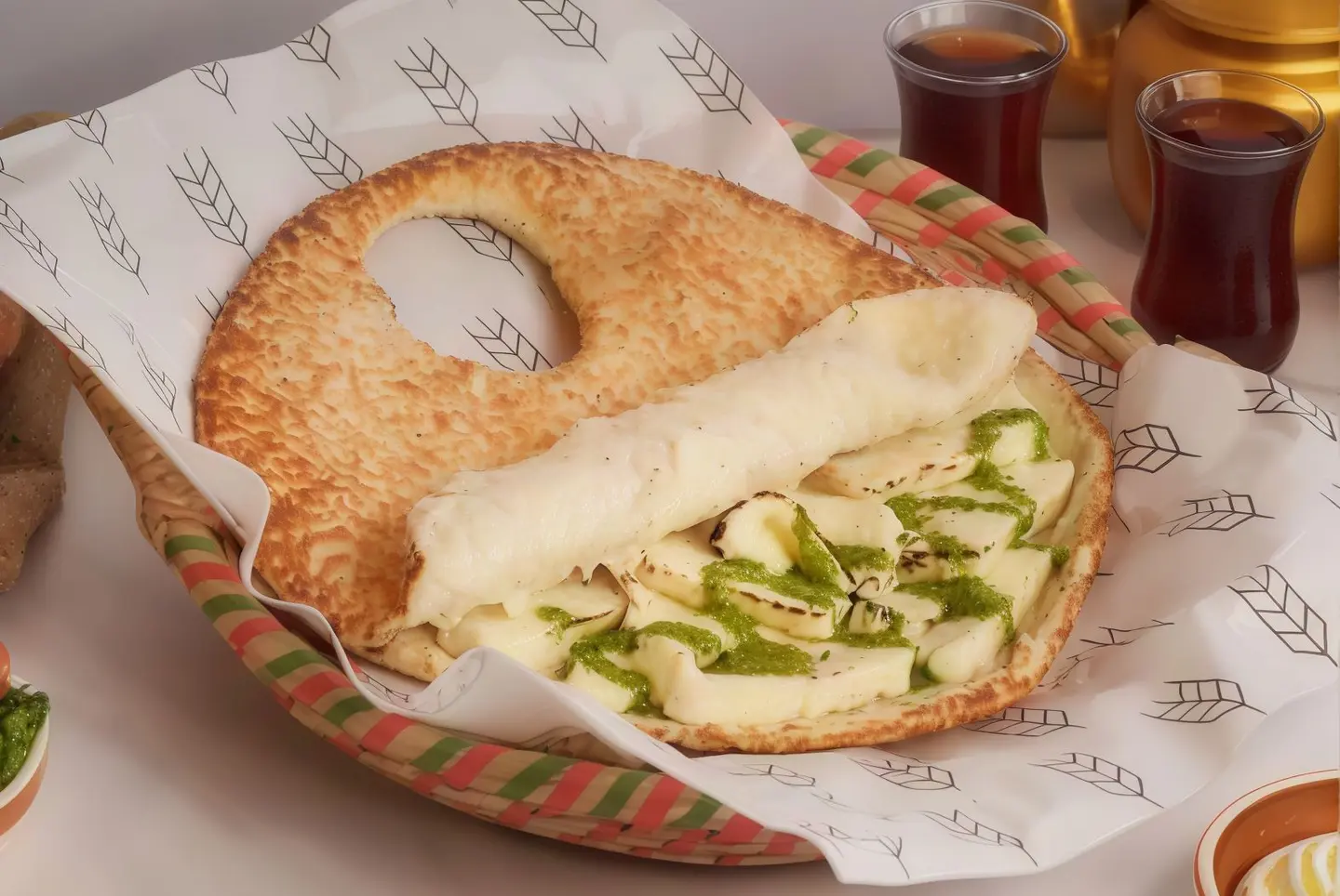 كعكة حلوم مع بستو