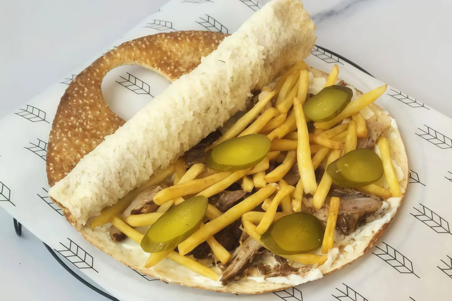 كعكة دجاج مسحب