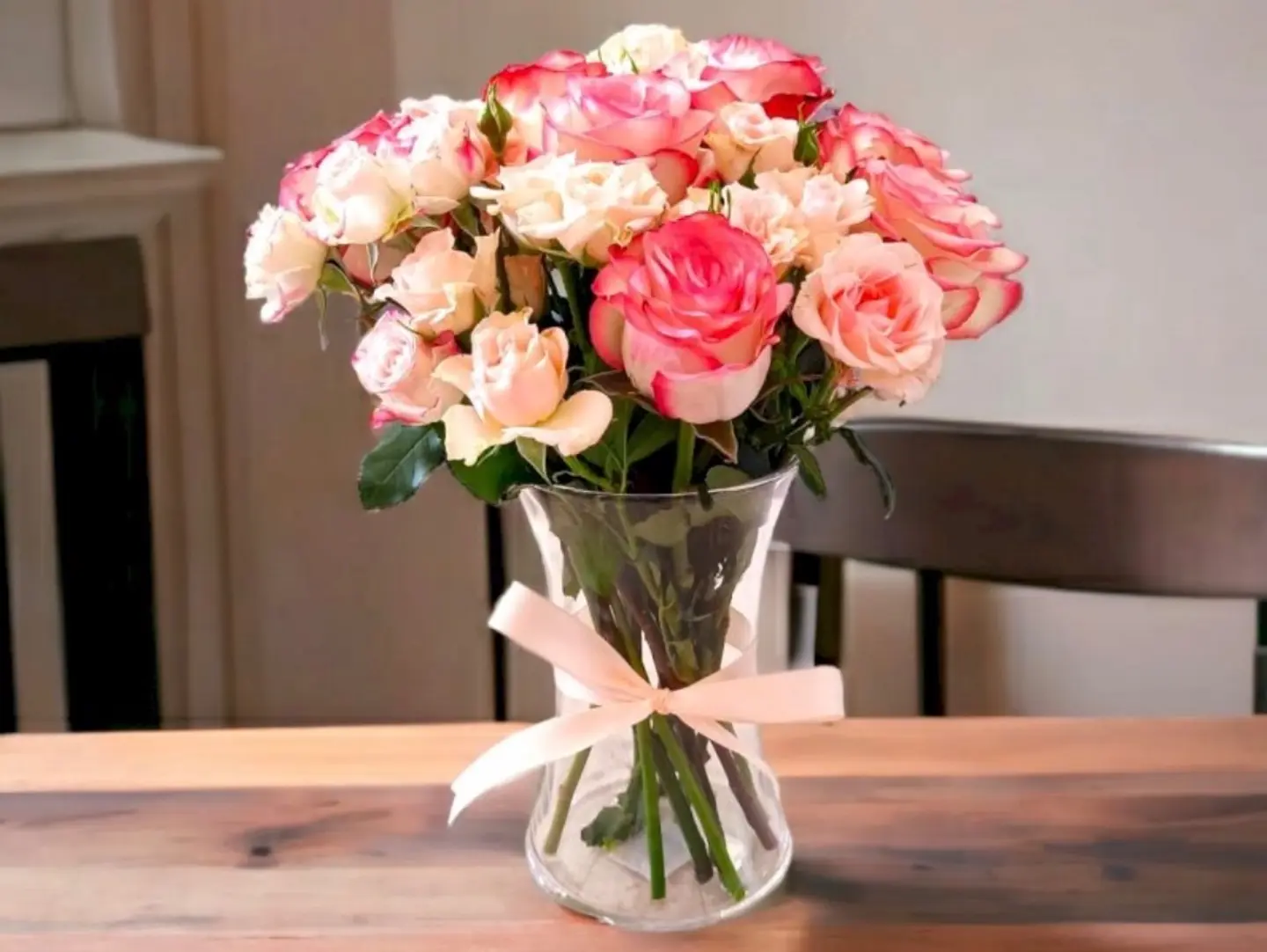 Vase Of The Roses Of The Friend