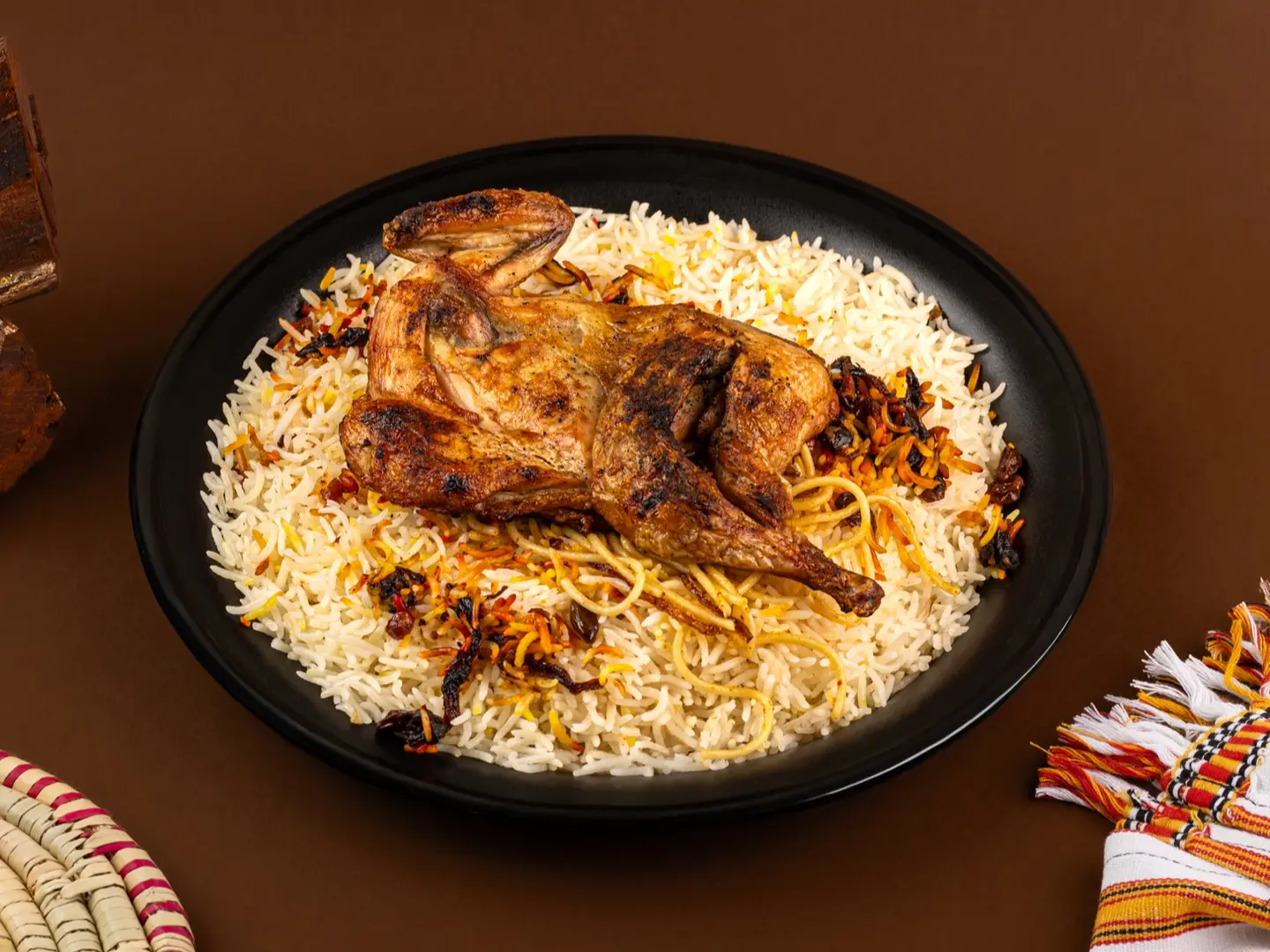 نصف دجاج مظبي ارز بشاور