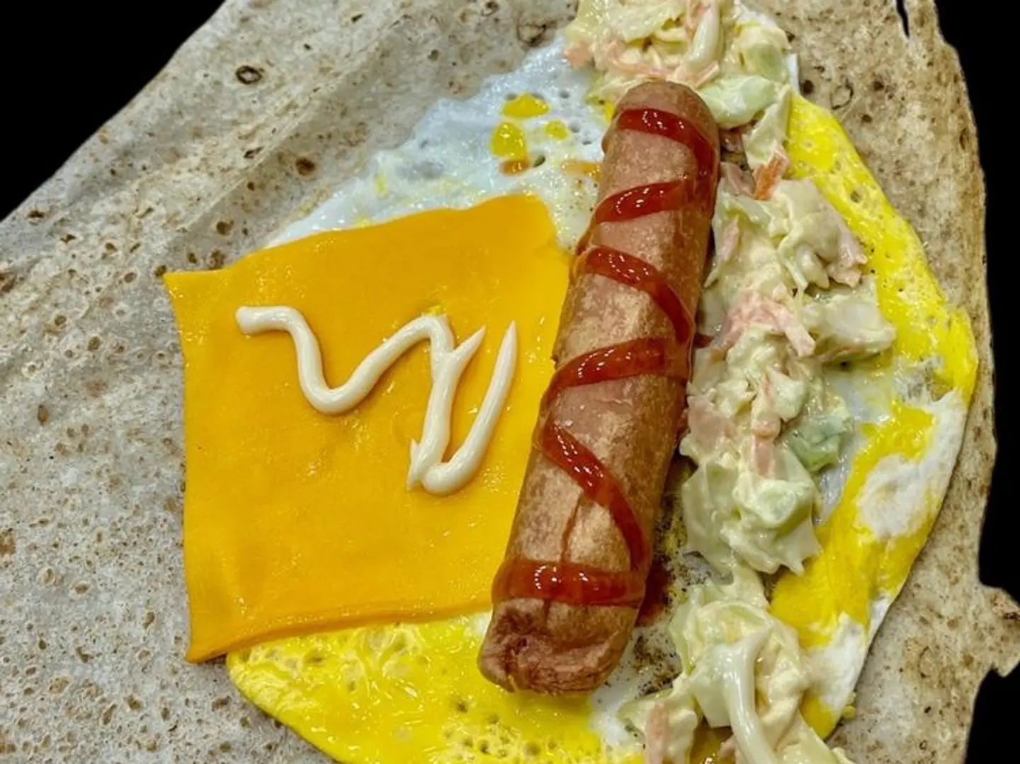 Sausage With Eggs Small Saj Bread