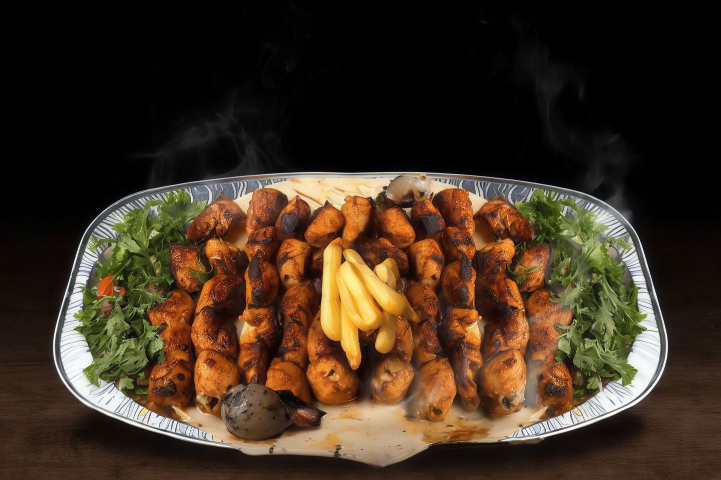 طبق شيش طاووق - 10 اسياخ