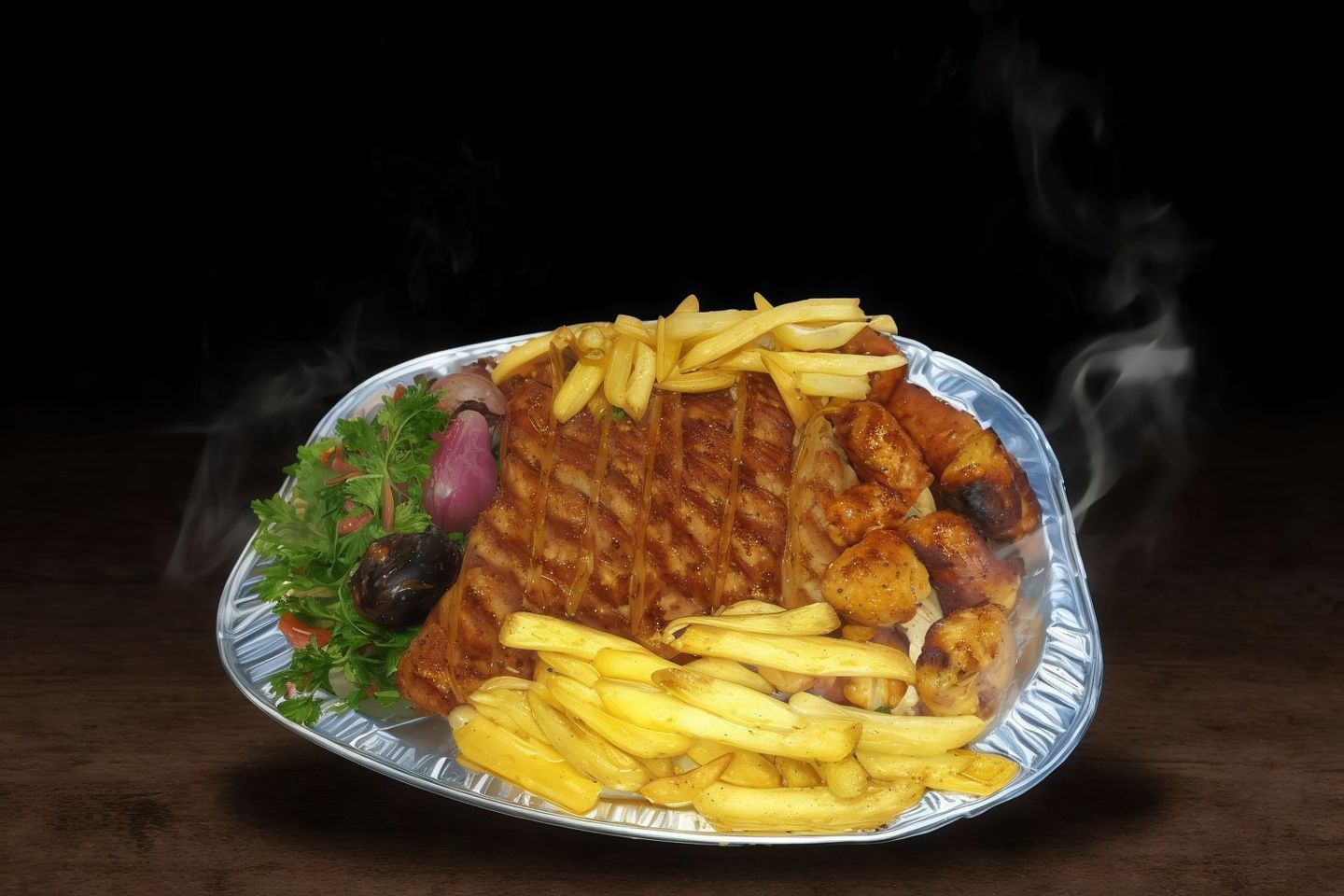 طبق مشكل دجاج - خمس اسياخ