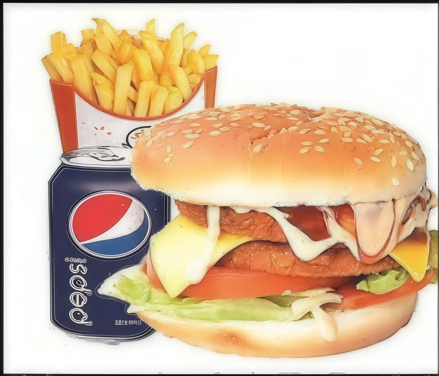 وجبة دبل برغر دجاج