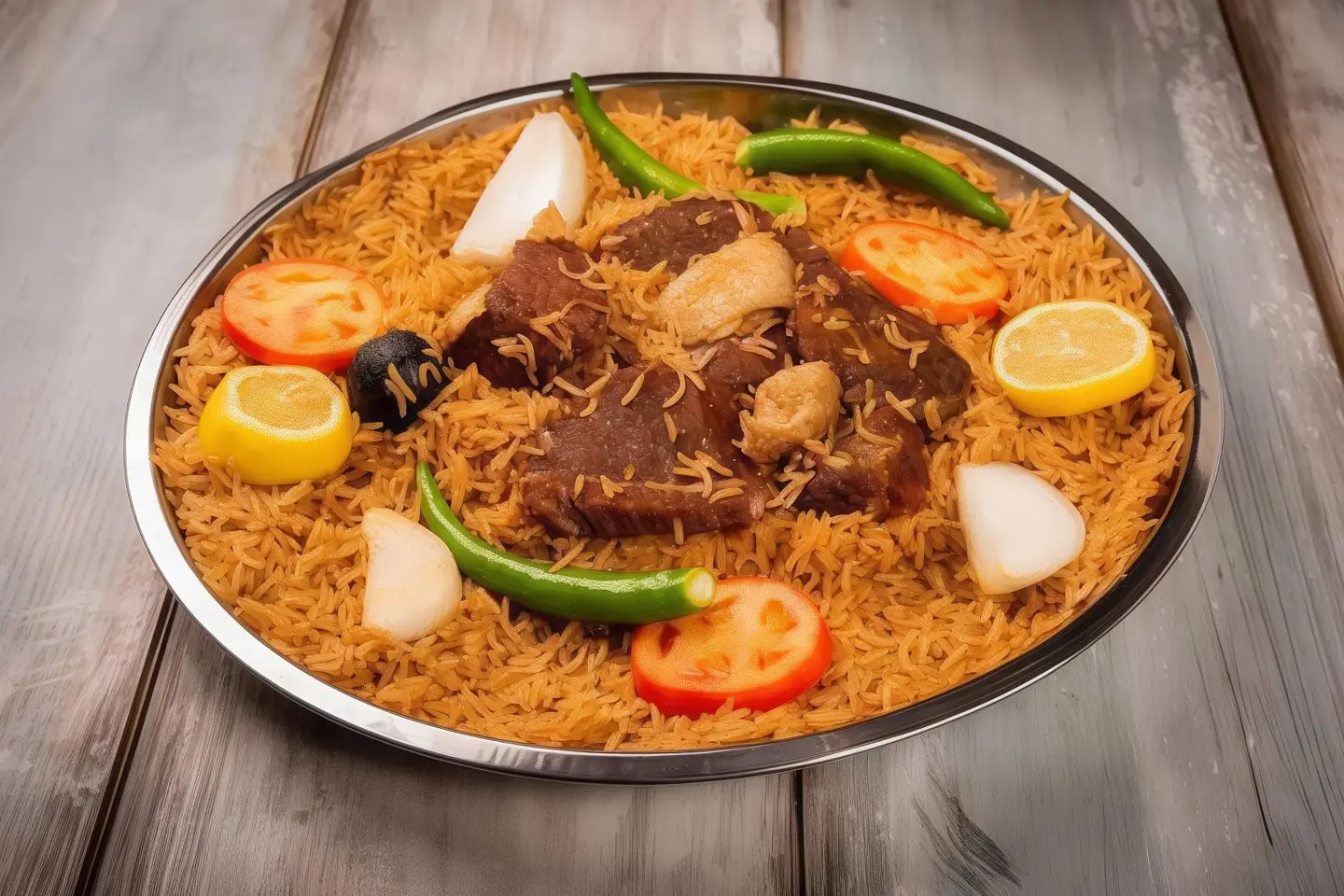 Hashi Meat With Red Rice