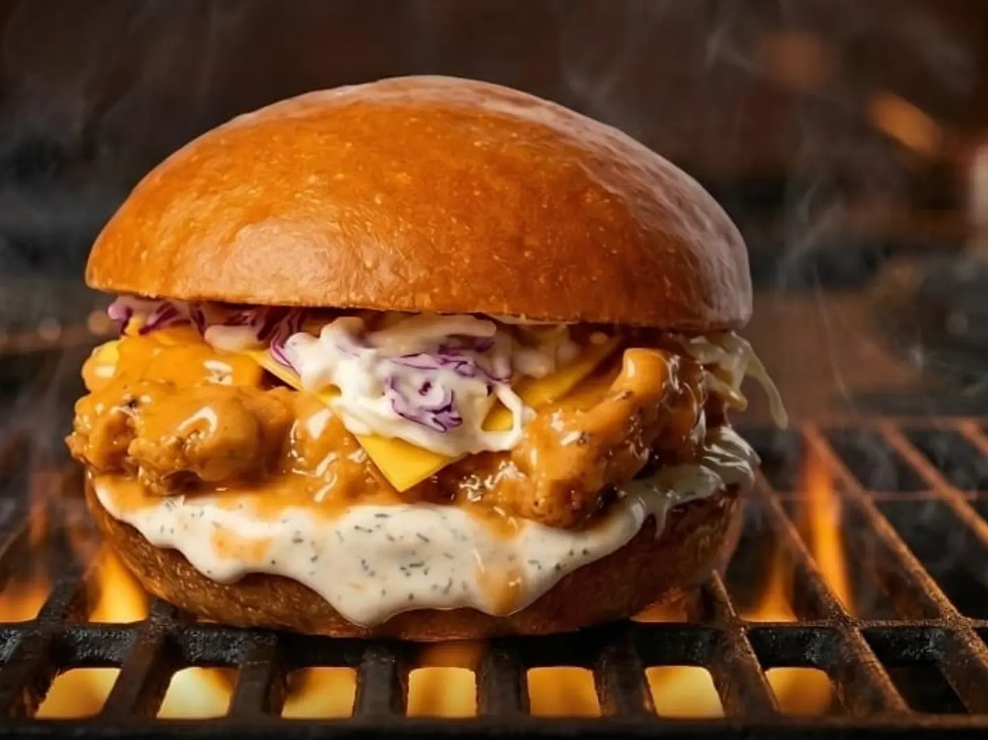 Maple Sriracha Chicken Burger