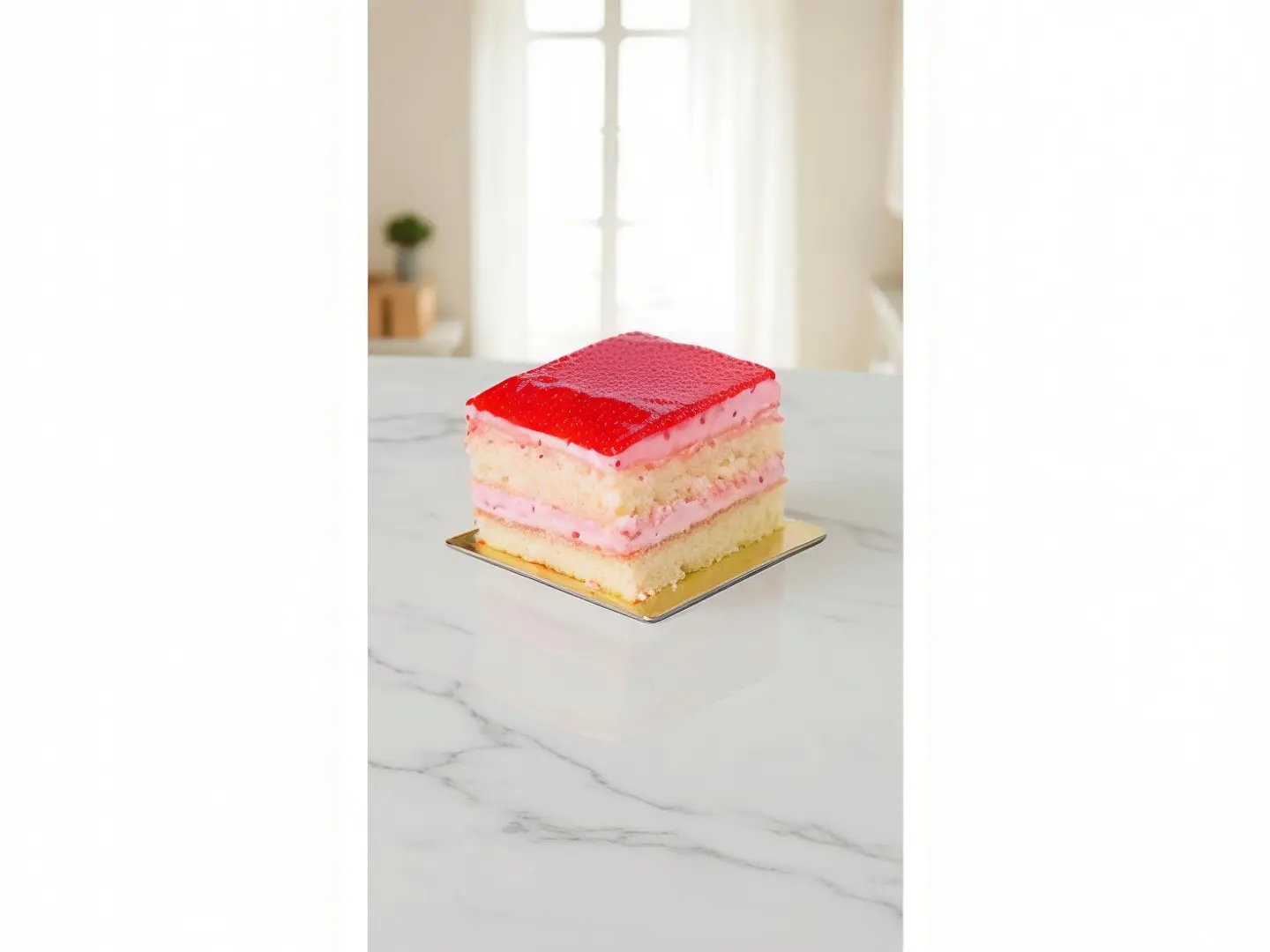 Strawberry Cake Slice